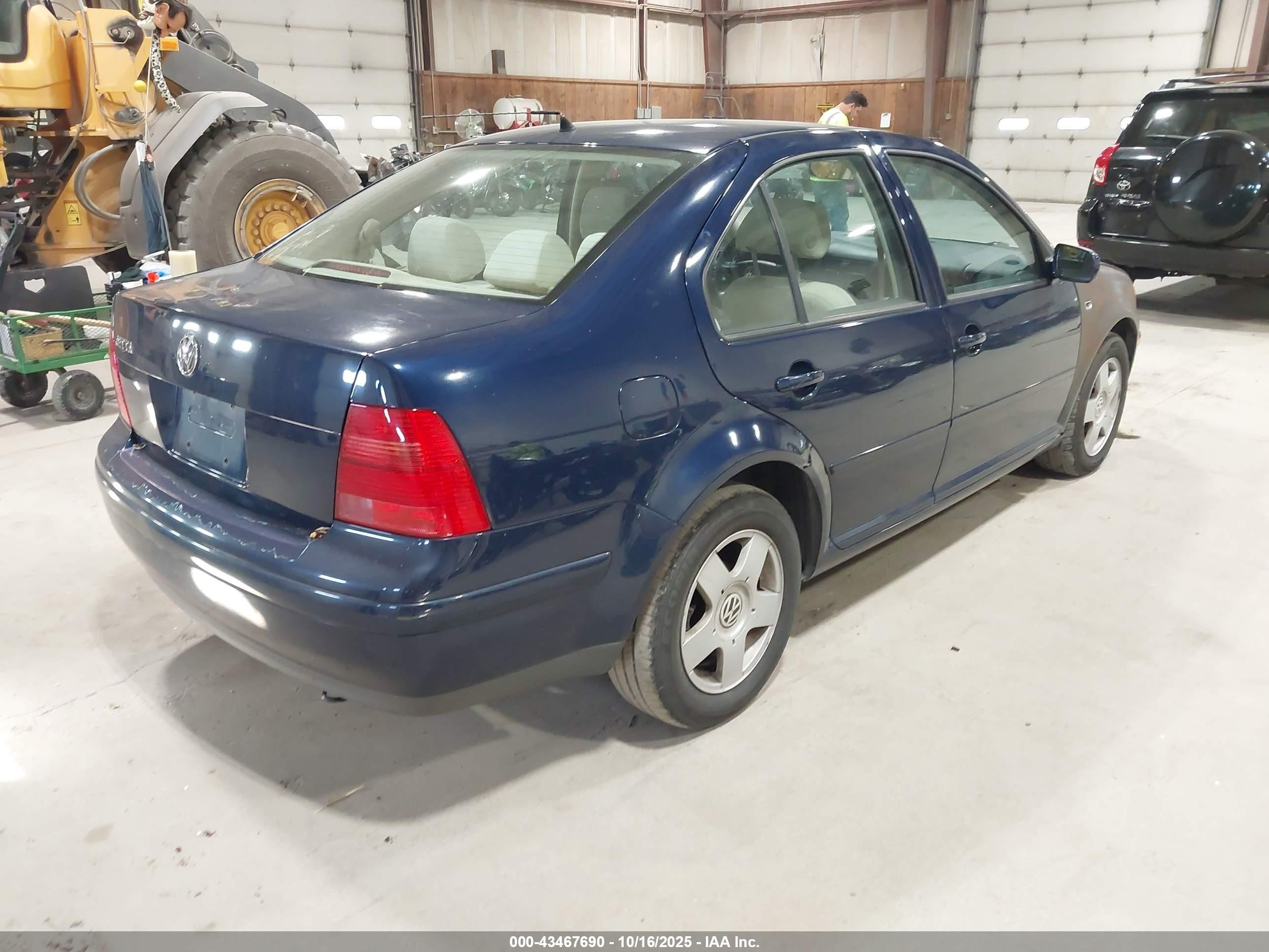 2002 Volkswagen Jetta Gls Blue vin: 3VWSB69M02M193744