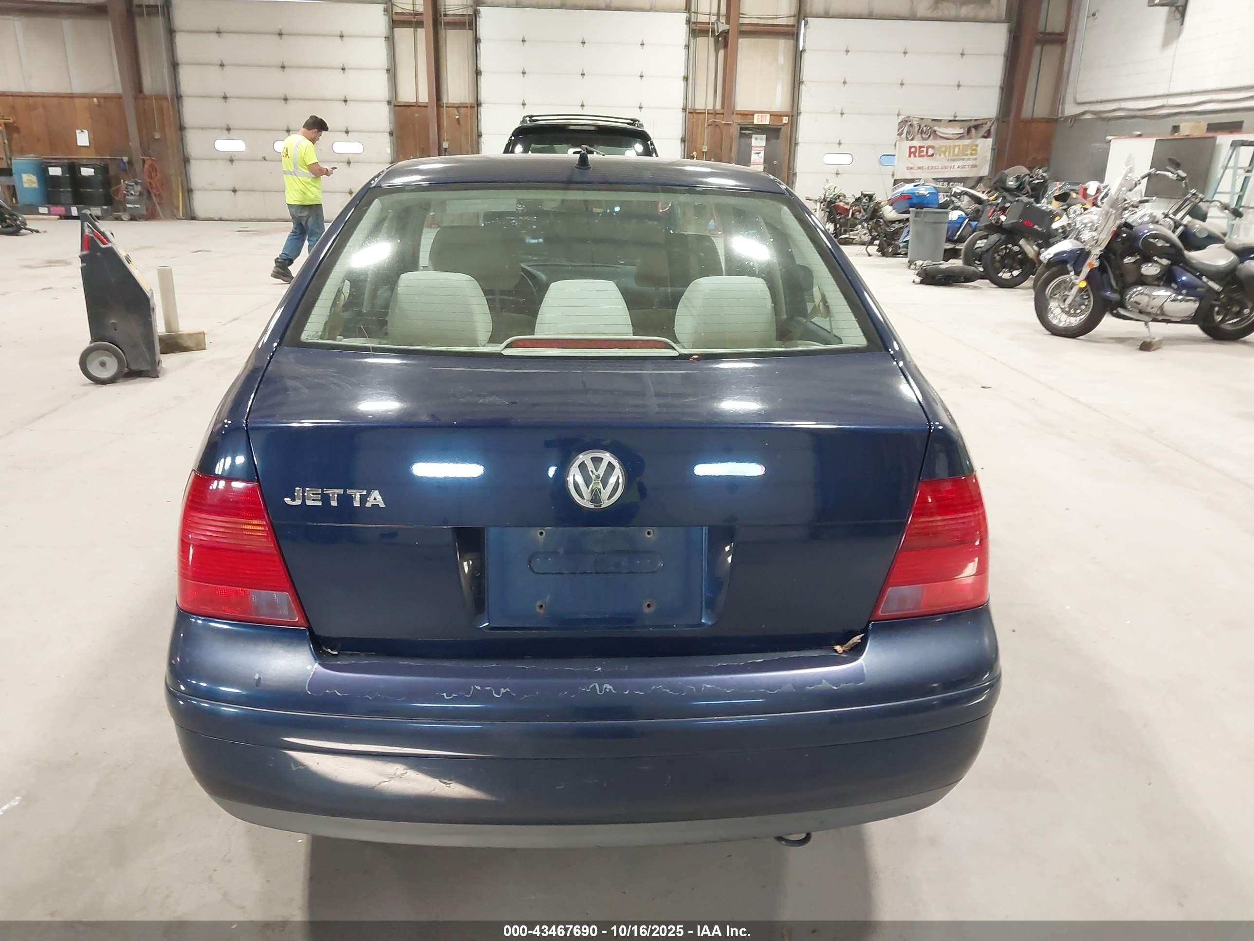 2002 Volkswagen Jetta Gls Blue vin: 3VWSB69M02M193744