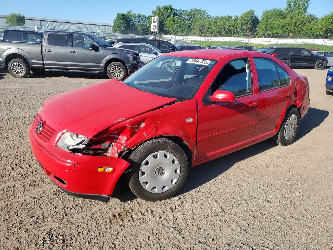 2001 Volkswagen Jetta Gls Red vin: 3VWSB69M61M109621