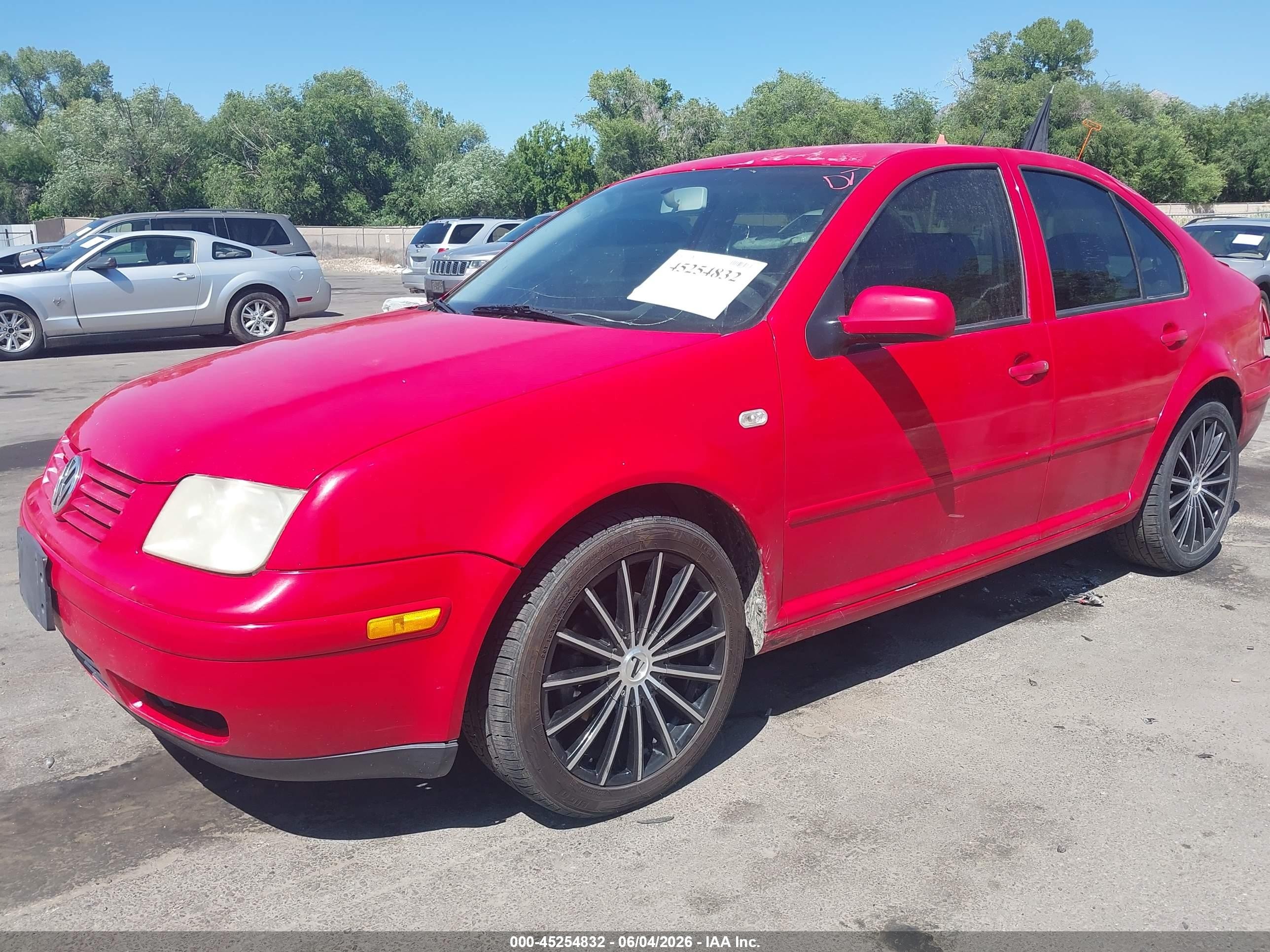 2001 Volkswagen Jetta Gls Red vin: 3VWSB69M91M145612