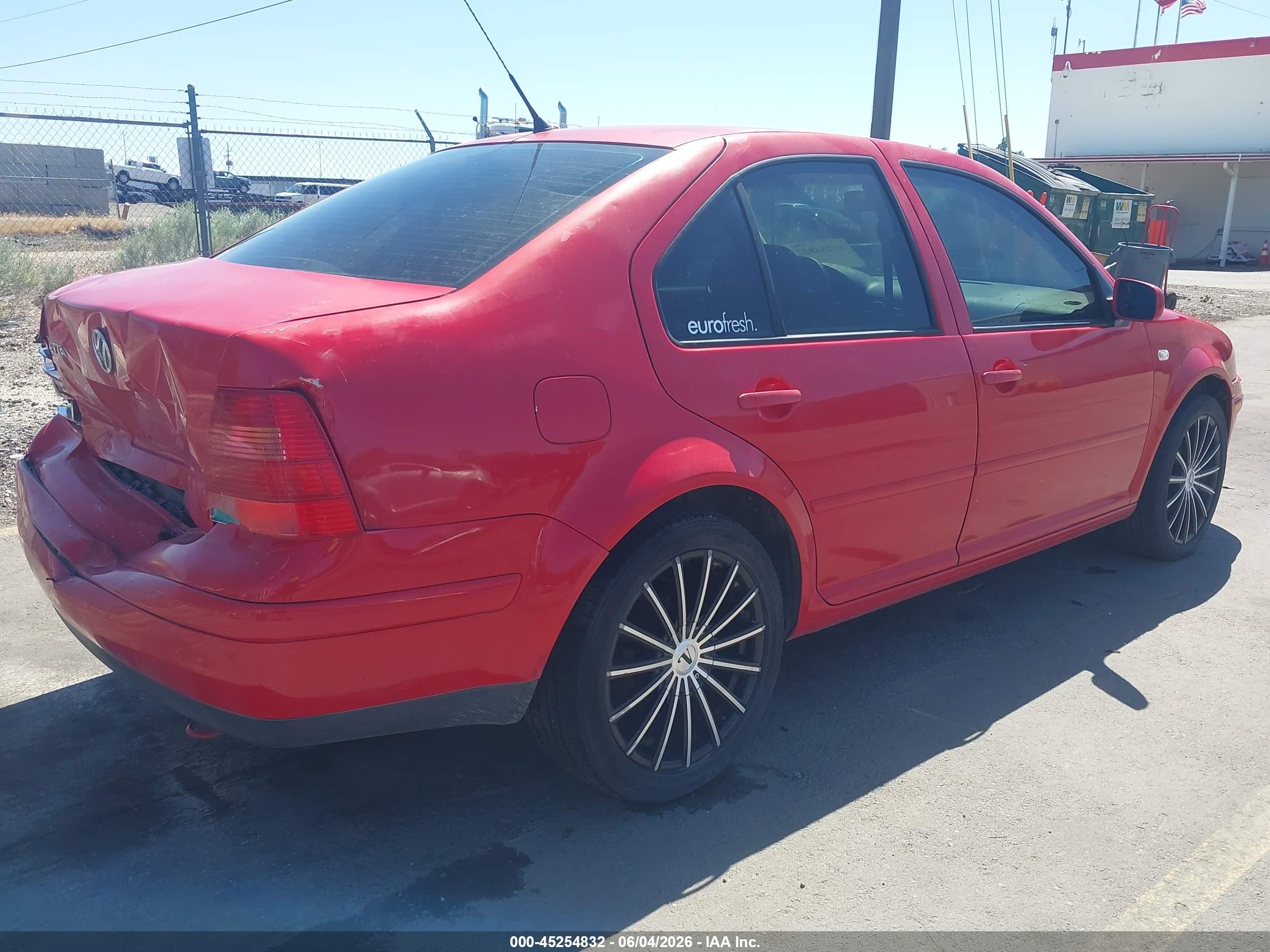 2001 Volkswagen Jetta Gls Red vin: 3VWSB69M91M145612