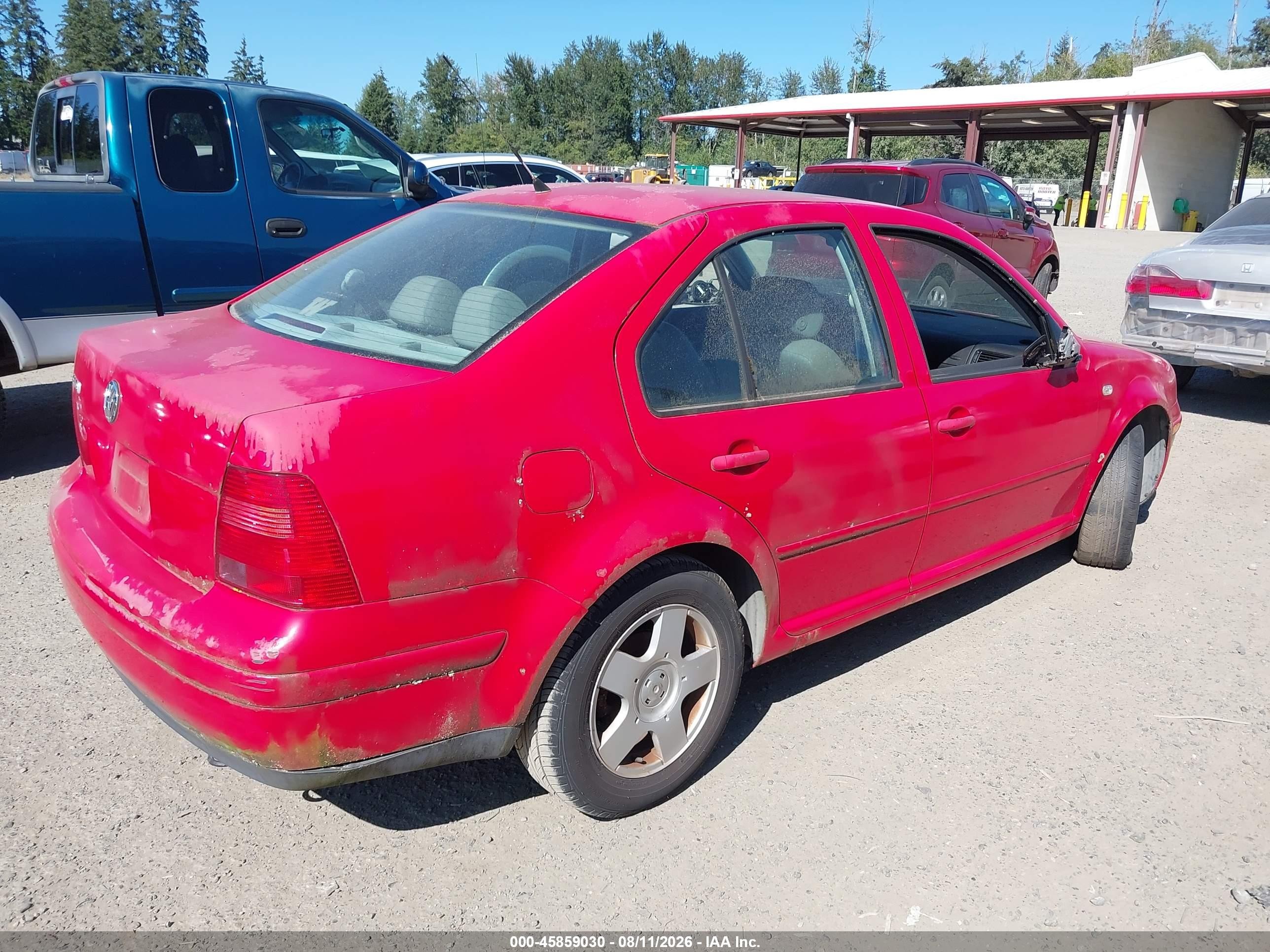2001 Volkswagen Jetta Gls Красный vin: 3VWSB69M91M175192