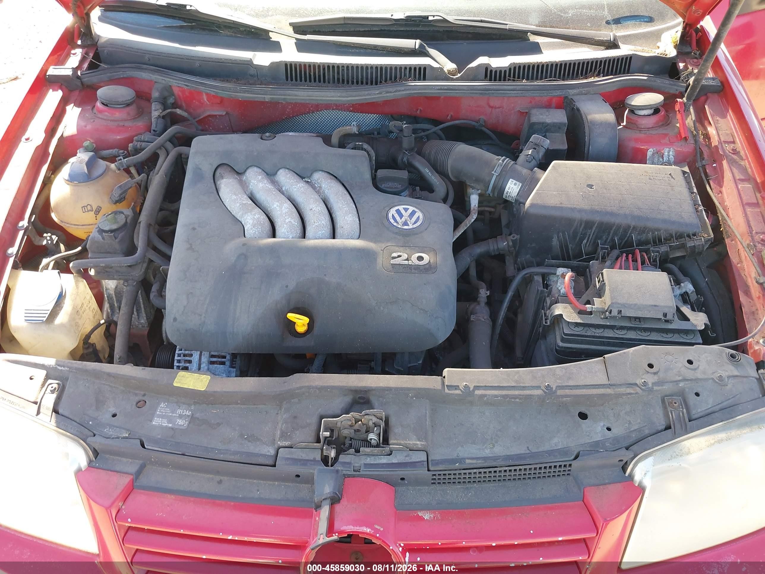 2001 Volkswagen Jetta Gls Красный vin: 3VWSB69M91M175192
