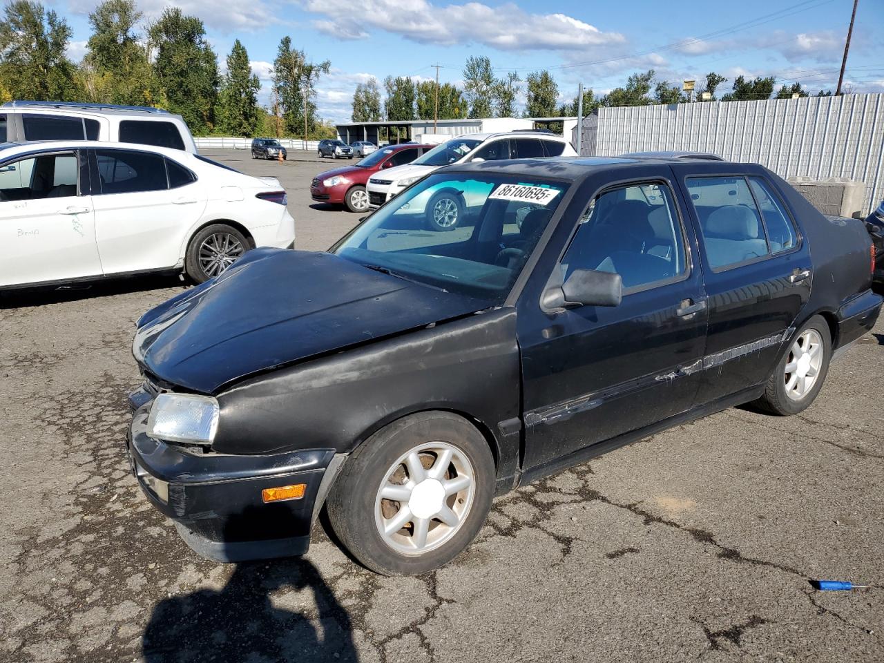 1998 Volkswagen Jetta Gls Black vin: 3VWSB81H6WM144046