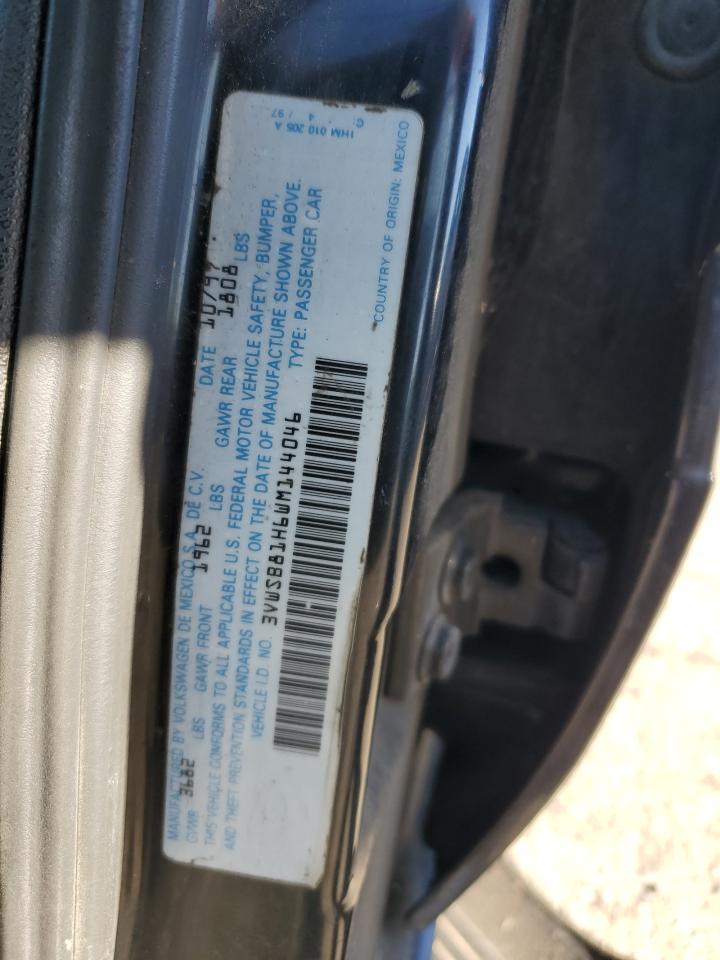 1998 Volkswagen Jetta Gls Black vin: 3VWSB81H6WM144046