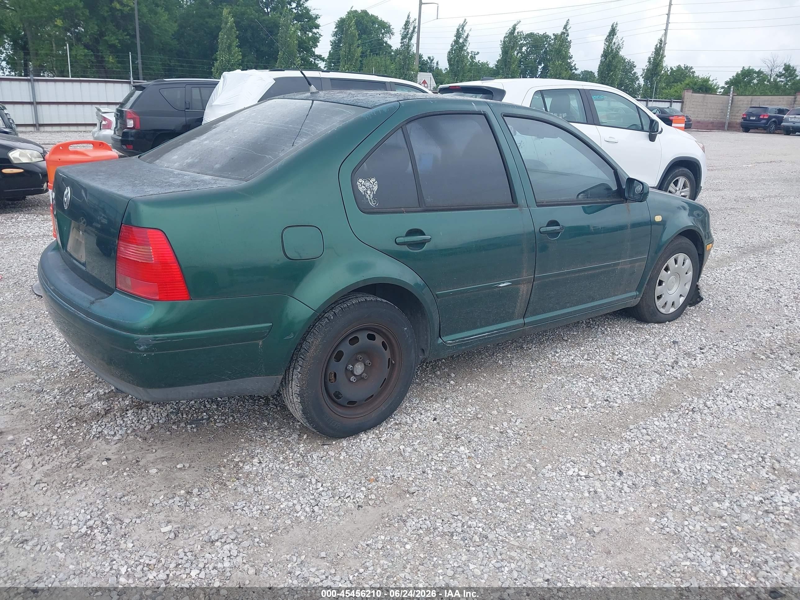 1999 Volkswagen New Jetta Gls Green vin: 3VWSC29M1XM089275