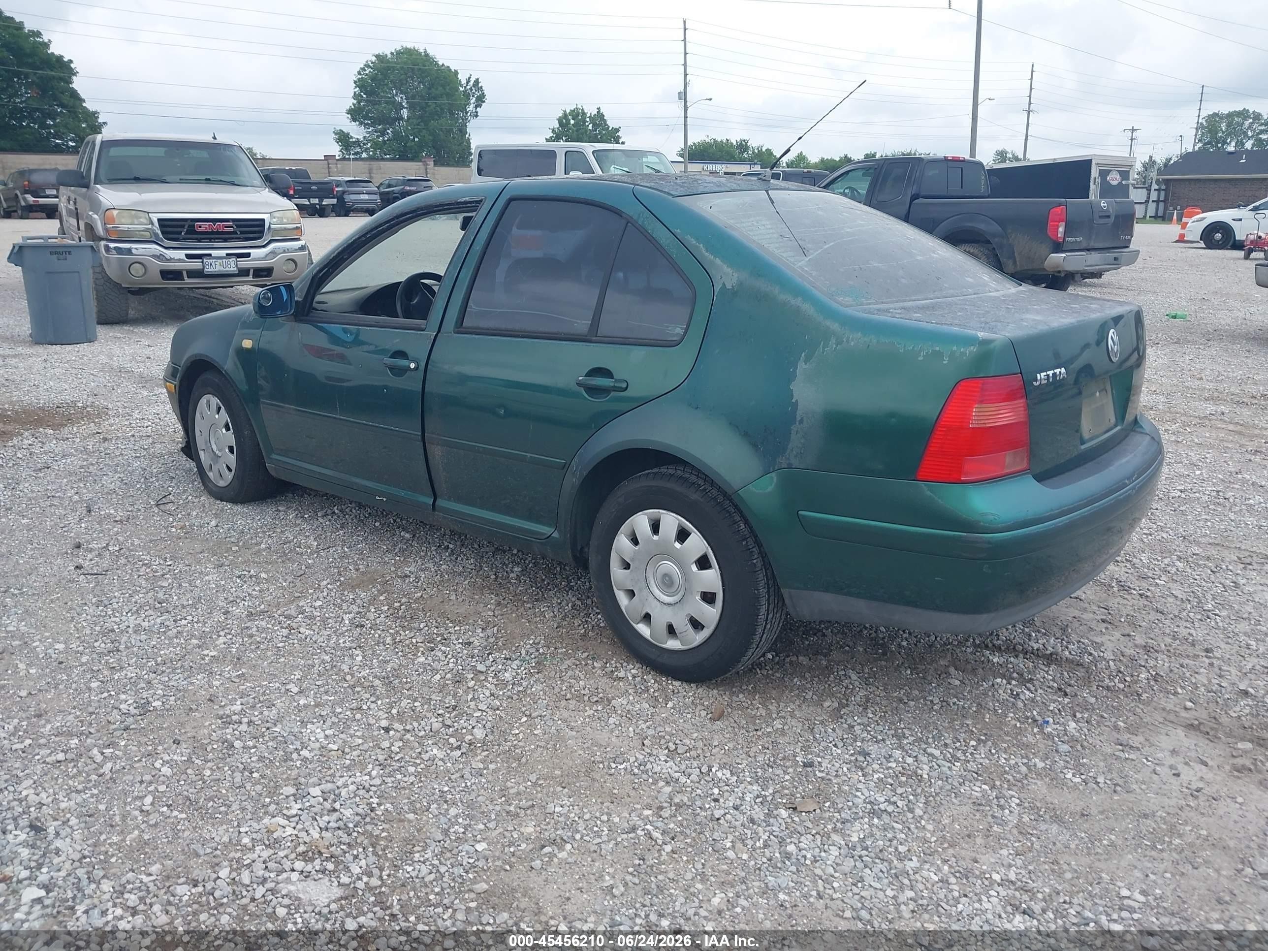 1999 Volkswagen New Jetta Gls Green vin: 3VWSC29M1XM089275