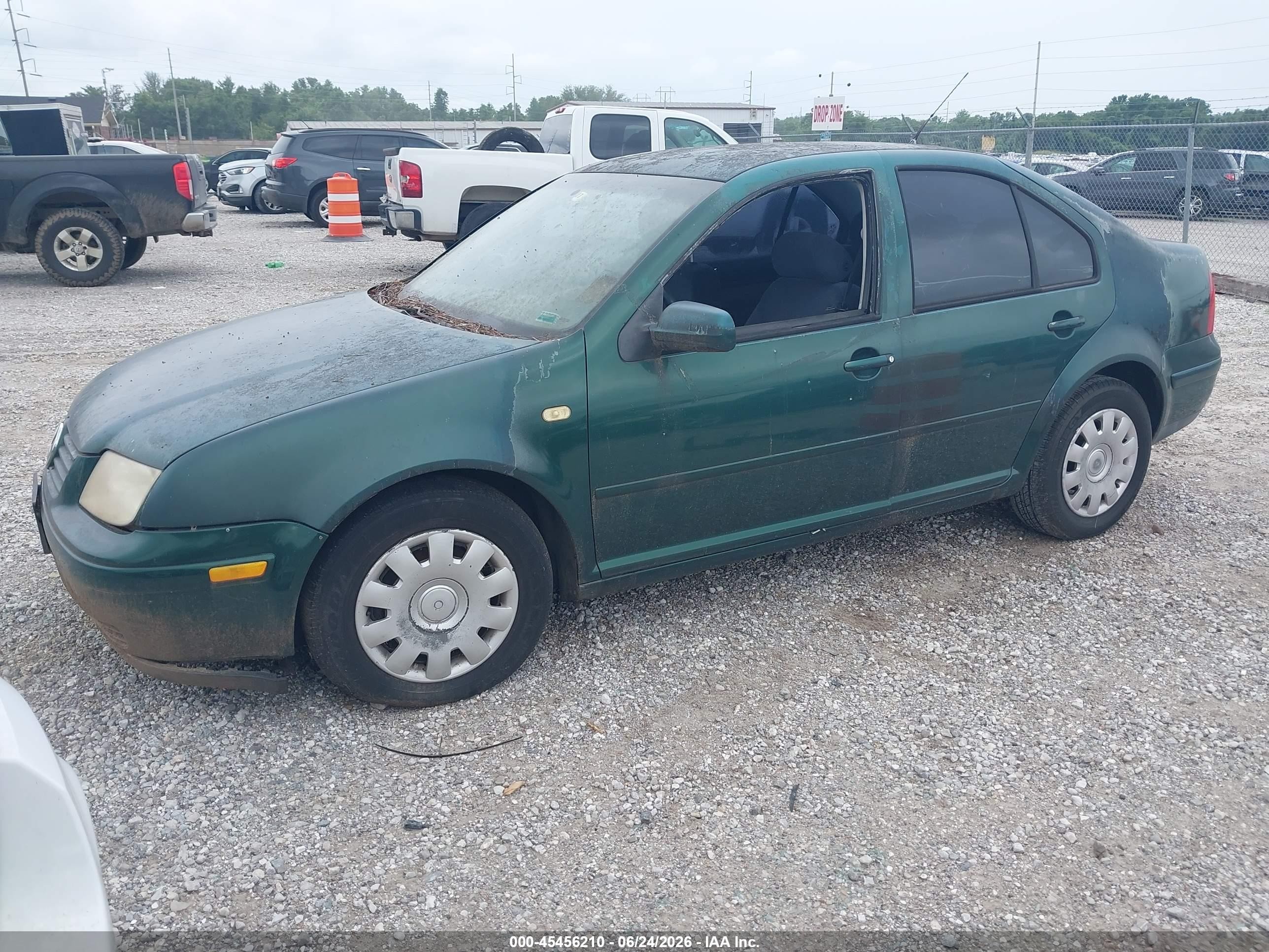 1999 Volkswagen New Jetta Gls Green vin: 3VWSC29M1XM089275