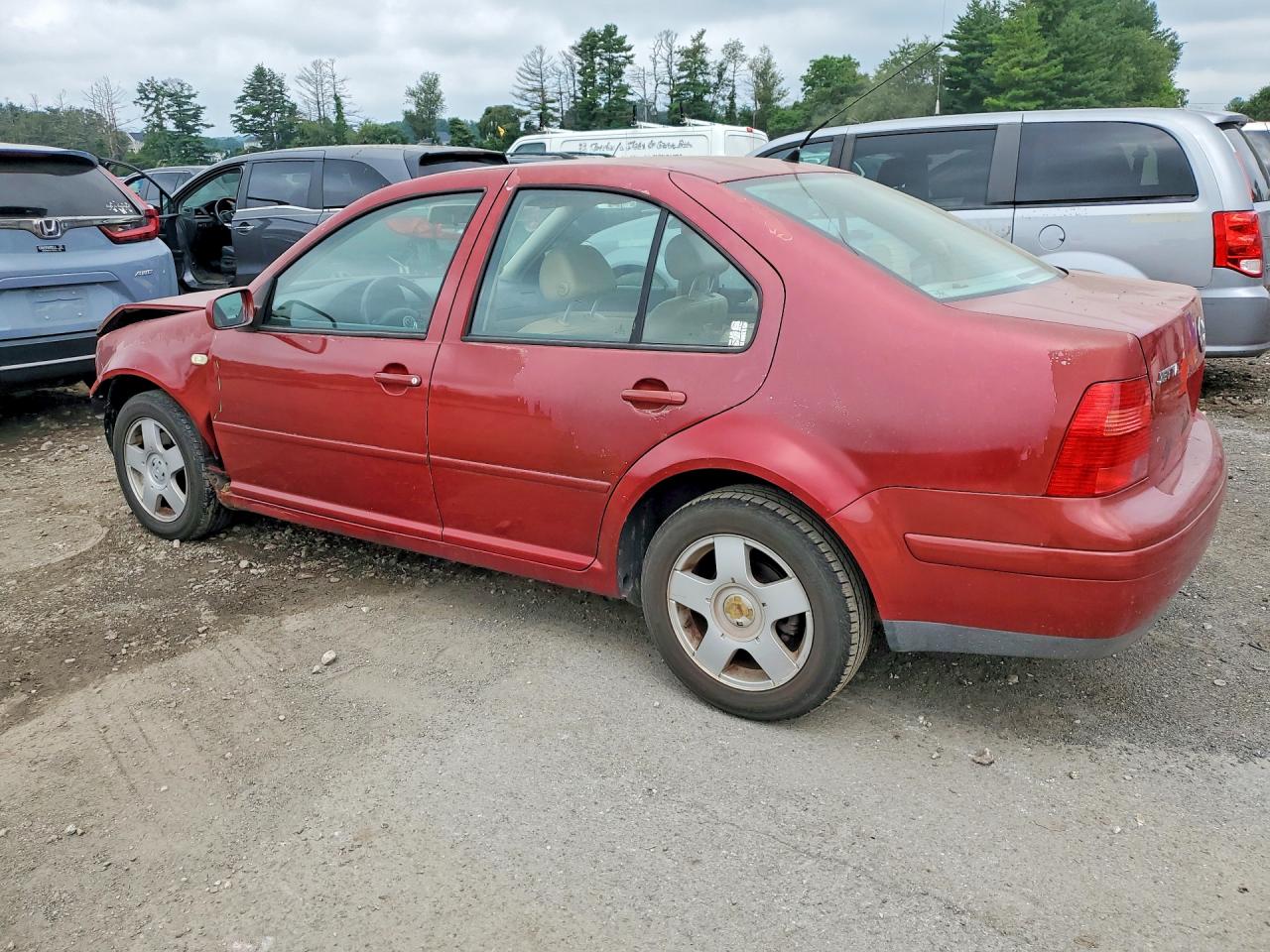 2000 Volkswagen Jetta Gls Red vin: 3VWSC29M2YM104254