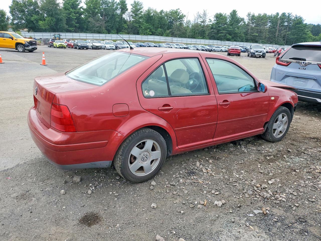 2000 Volkswagen Jetta Gls Red vin: 3VWSC29M2YM104254