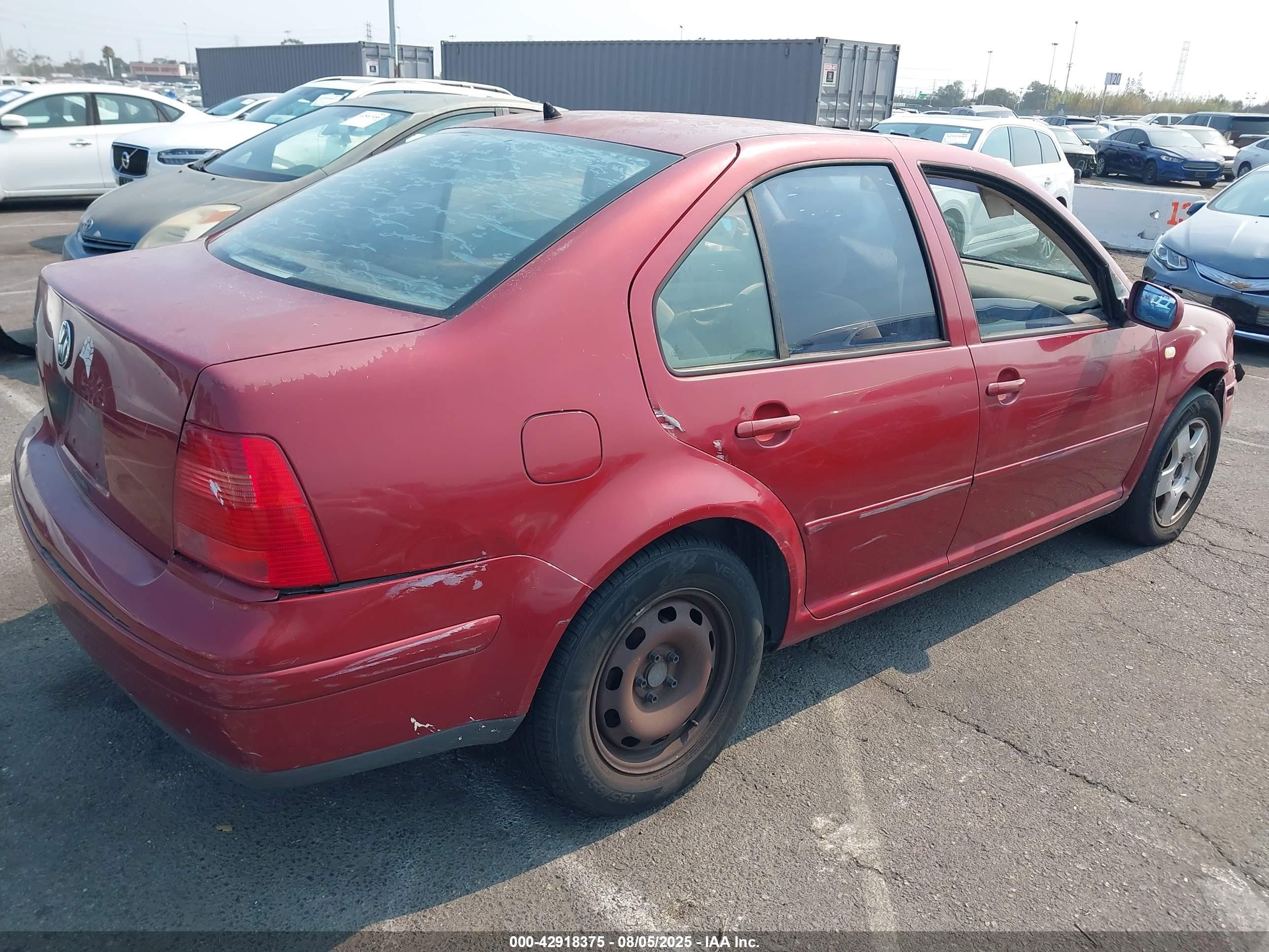2000 Volkswagen Jetta Gls Burgundy vin: 3VWSC29M3YM095354