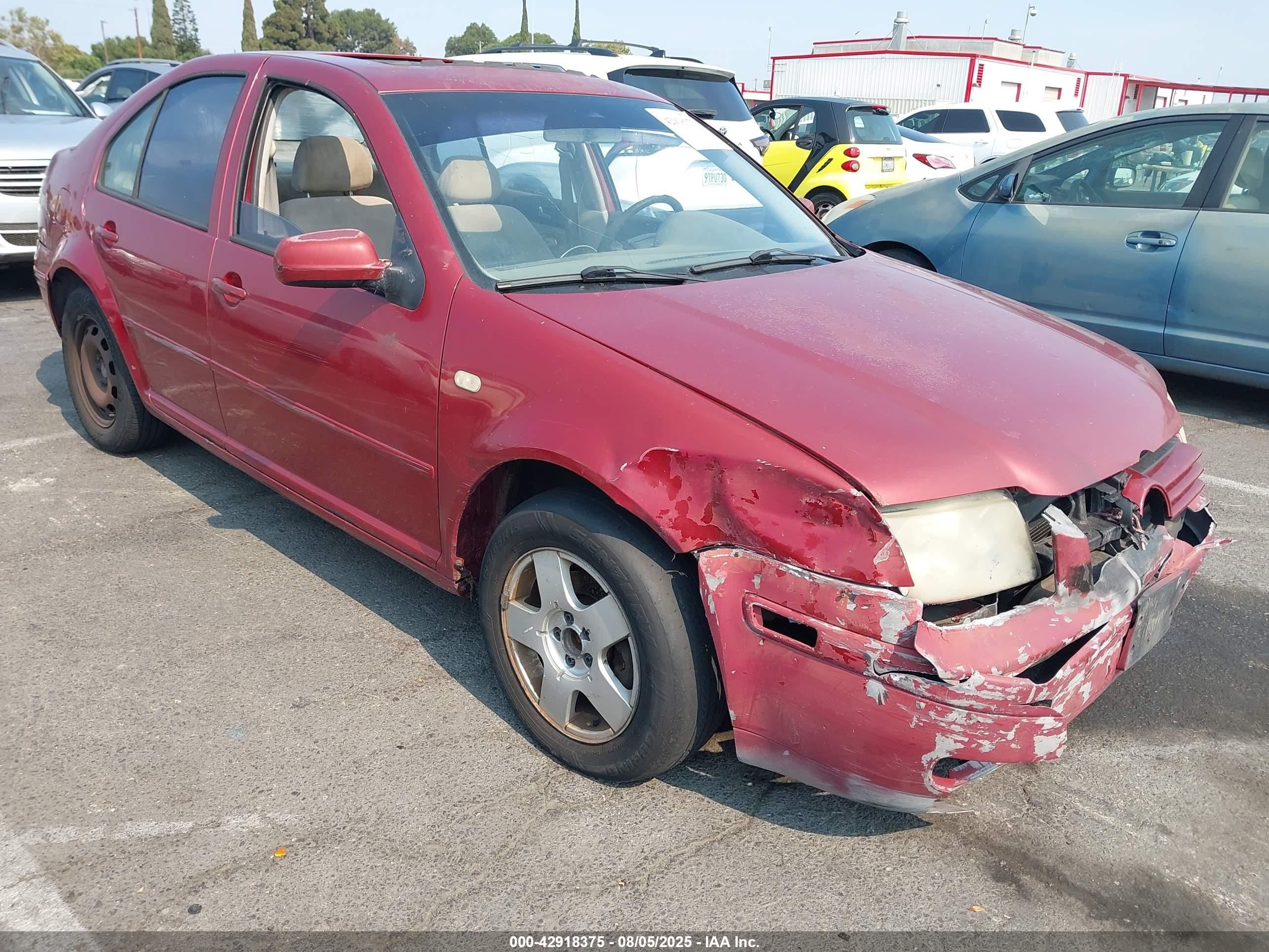 2000 Volkswagen Jetta Gls Burgundy vin: 3VWSC29M3YM095354