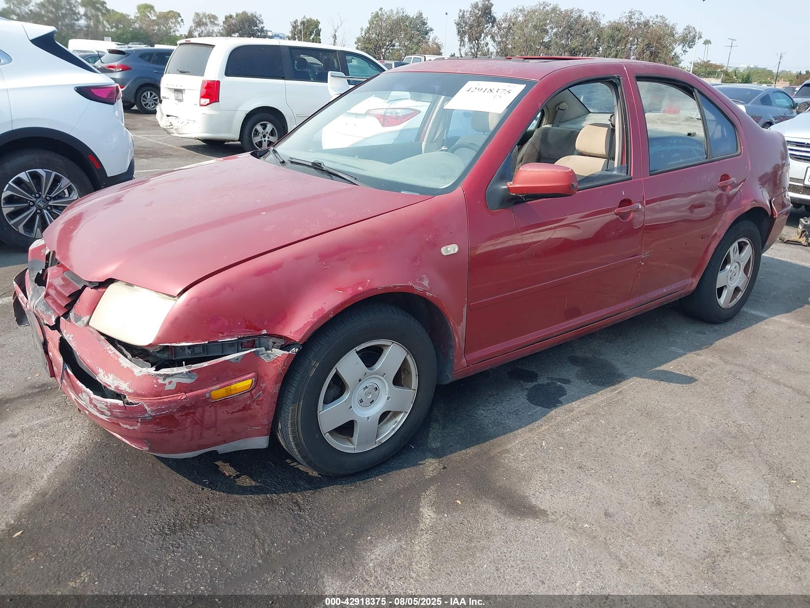 2000 Volkswagen Jetta Gls Burgundy vin: 3VWSC29M3YM095354