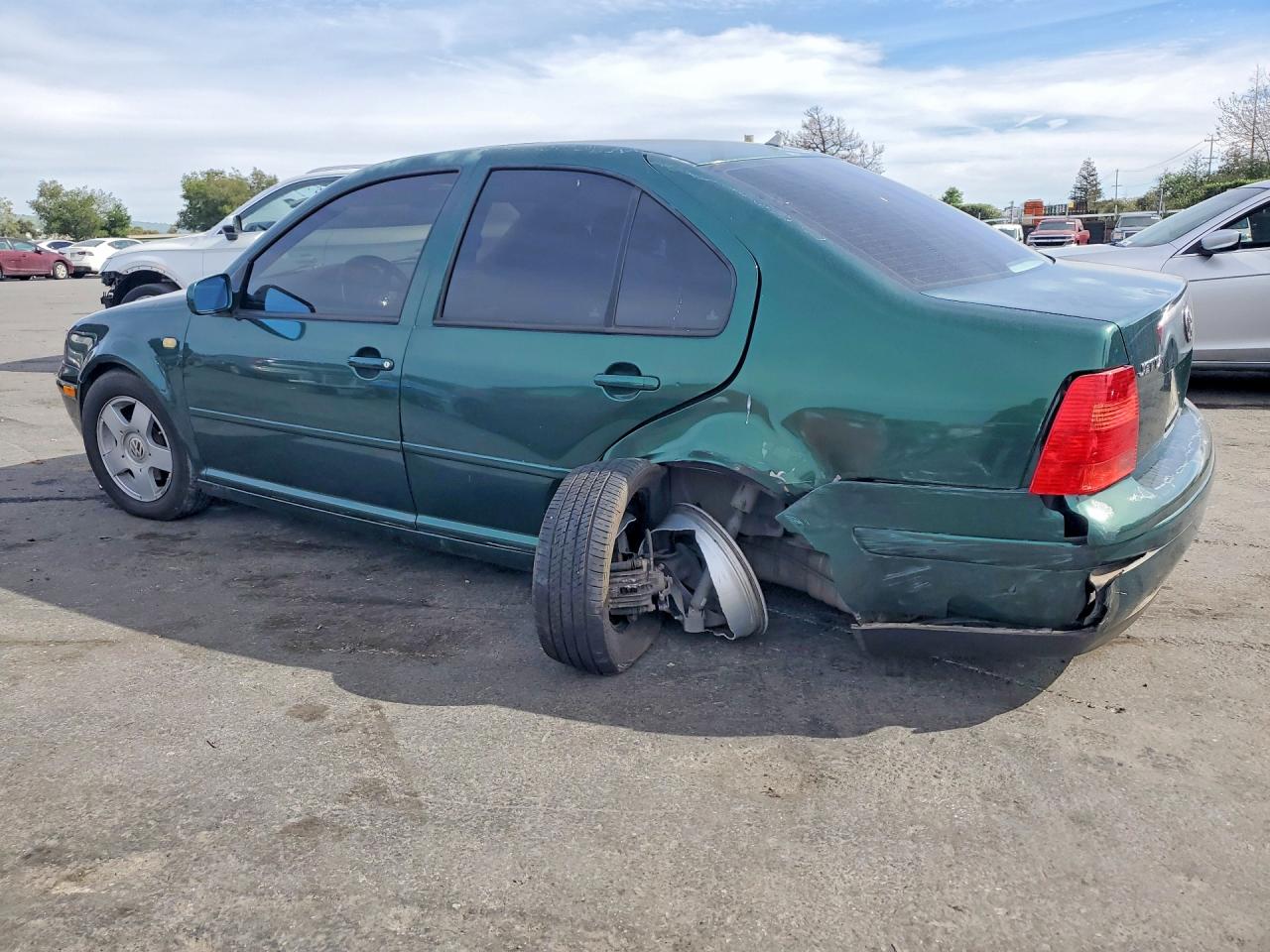 1999 Volkswagen Jetta Gls Green vin: 3VWSC29M5XM030200