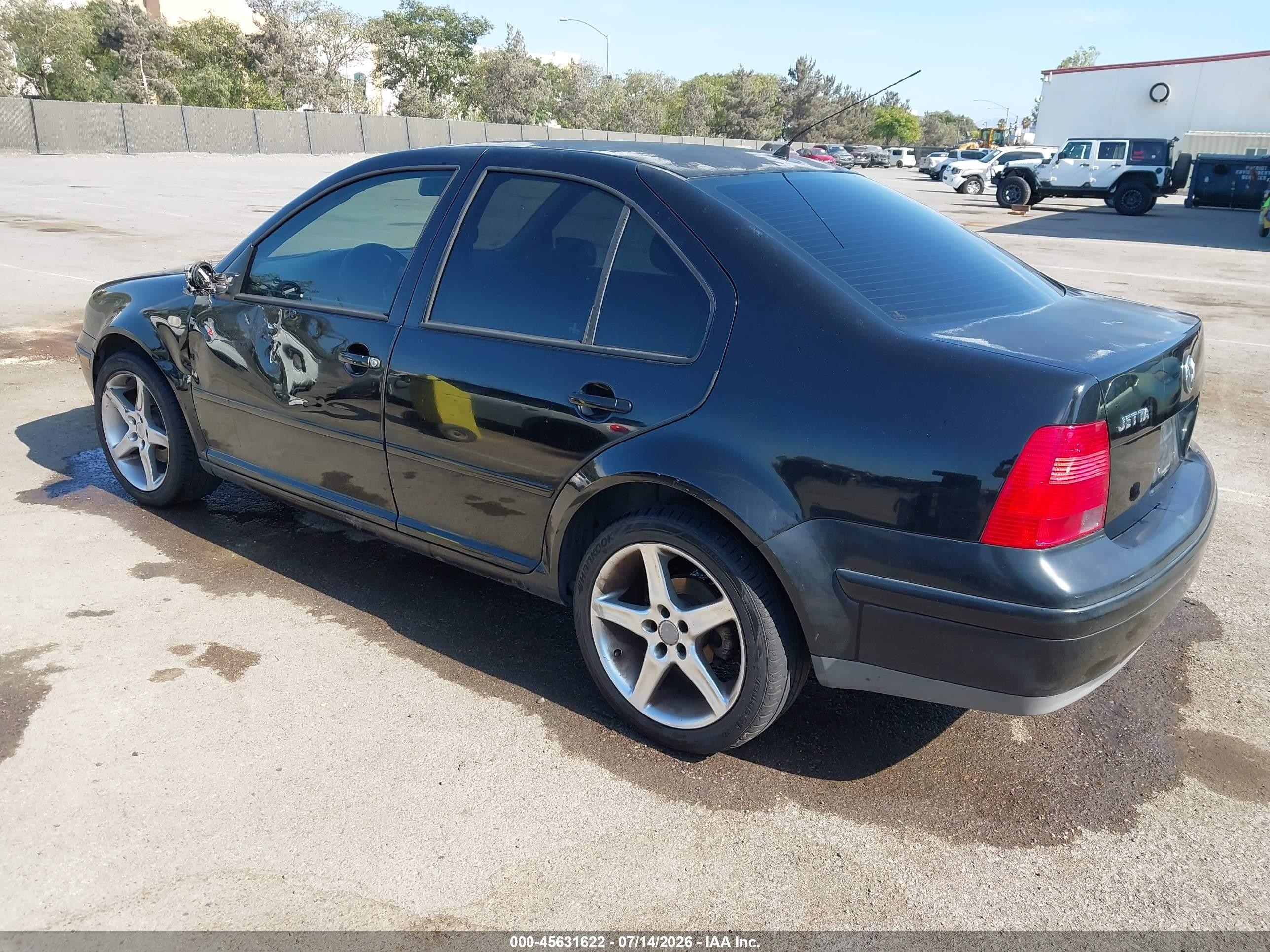 2000 Volkswagen Jetta Gls Black vin: 3VWSC29M6YM098166