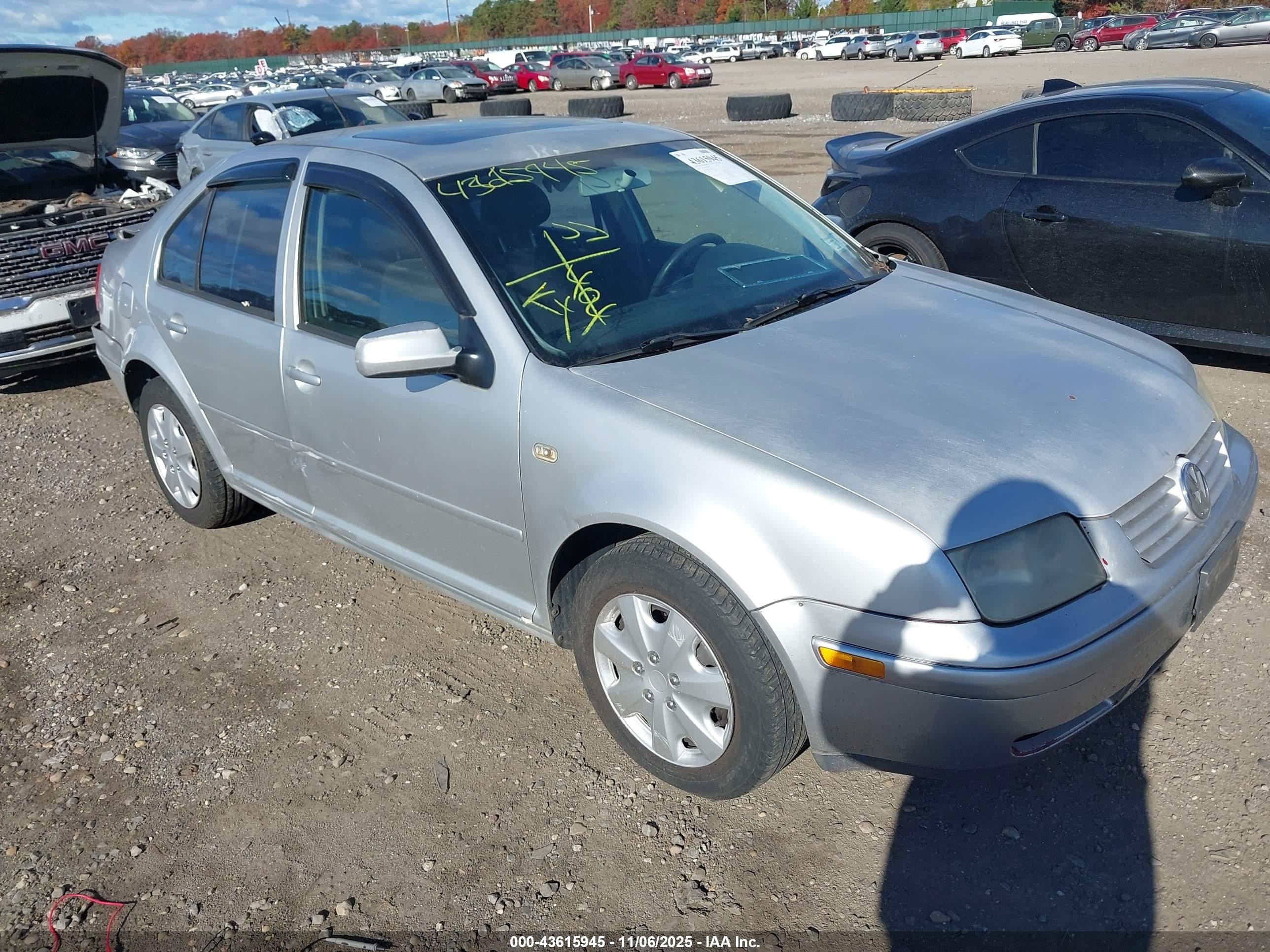 2000 Volkswagen Jetta Gls Silver vin: 3VWSC29M8YM149800