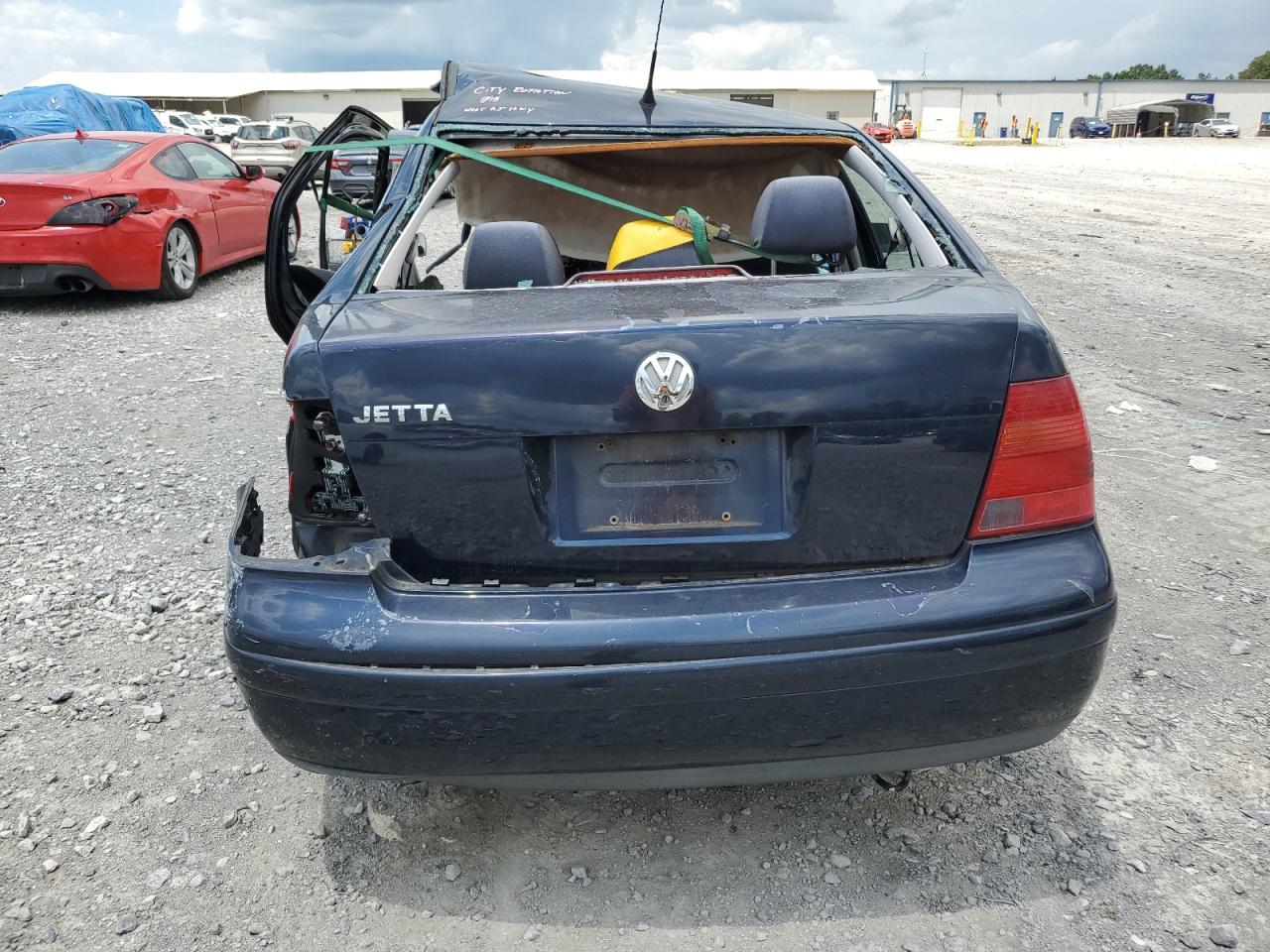 2000 Volkswagen Jetta Gls Blue vin: 3VWSC29M9YM078719