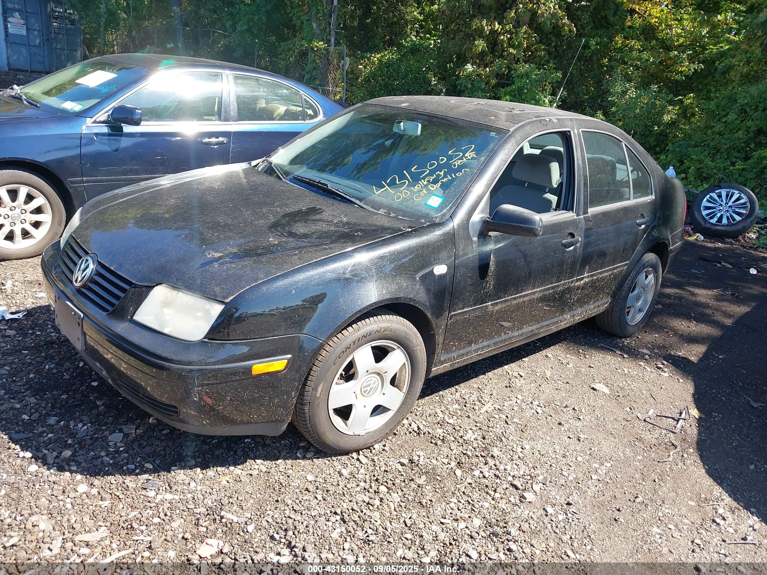 2000 Volkswagen Jetta Gls Black vin: 3VWSC29M9YM169277