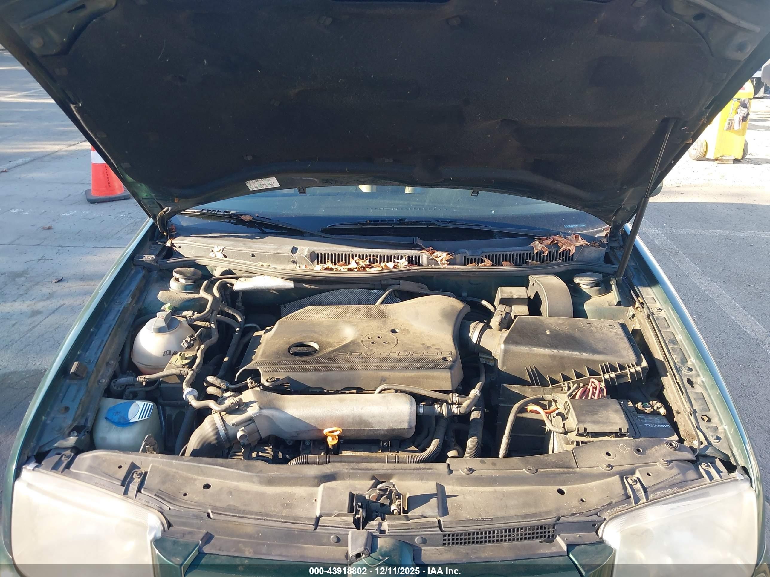 2000 Volkswagen Jetta Gls 1.8l Turbo Зеленый vin: 3VWSD29M2YM154794