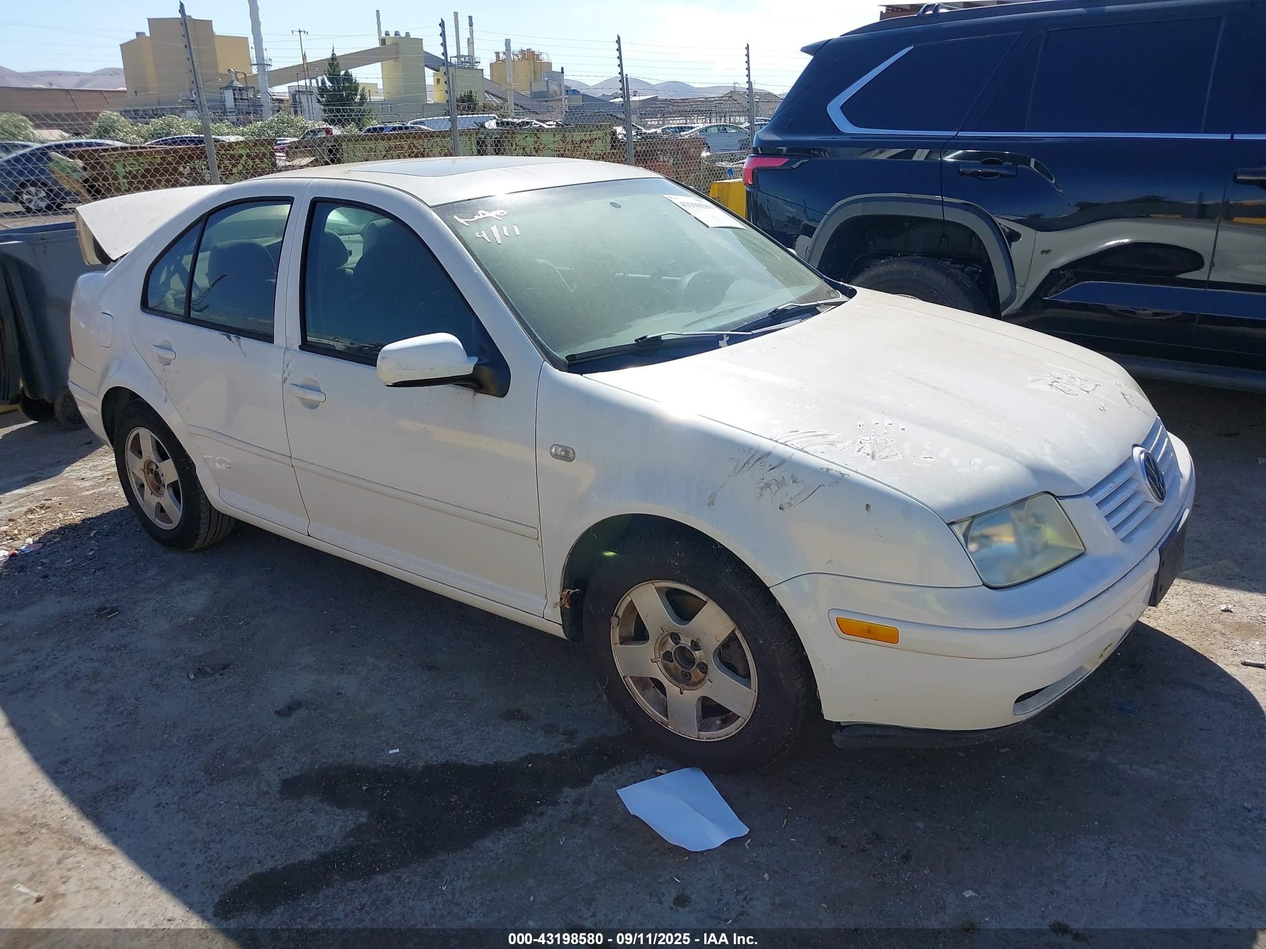 2000 Volkswagen Jetta Gls 1.8l Turbo White vin: 3VWSD29M9YM152086