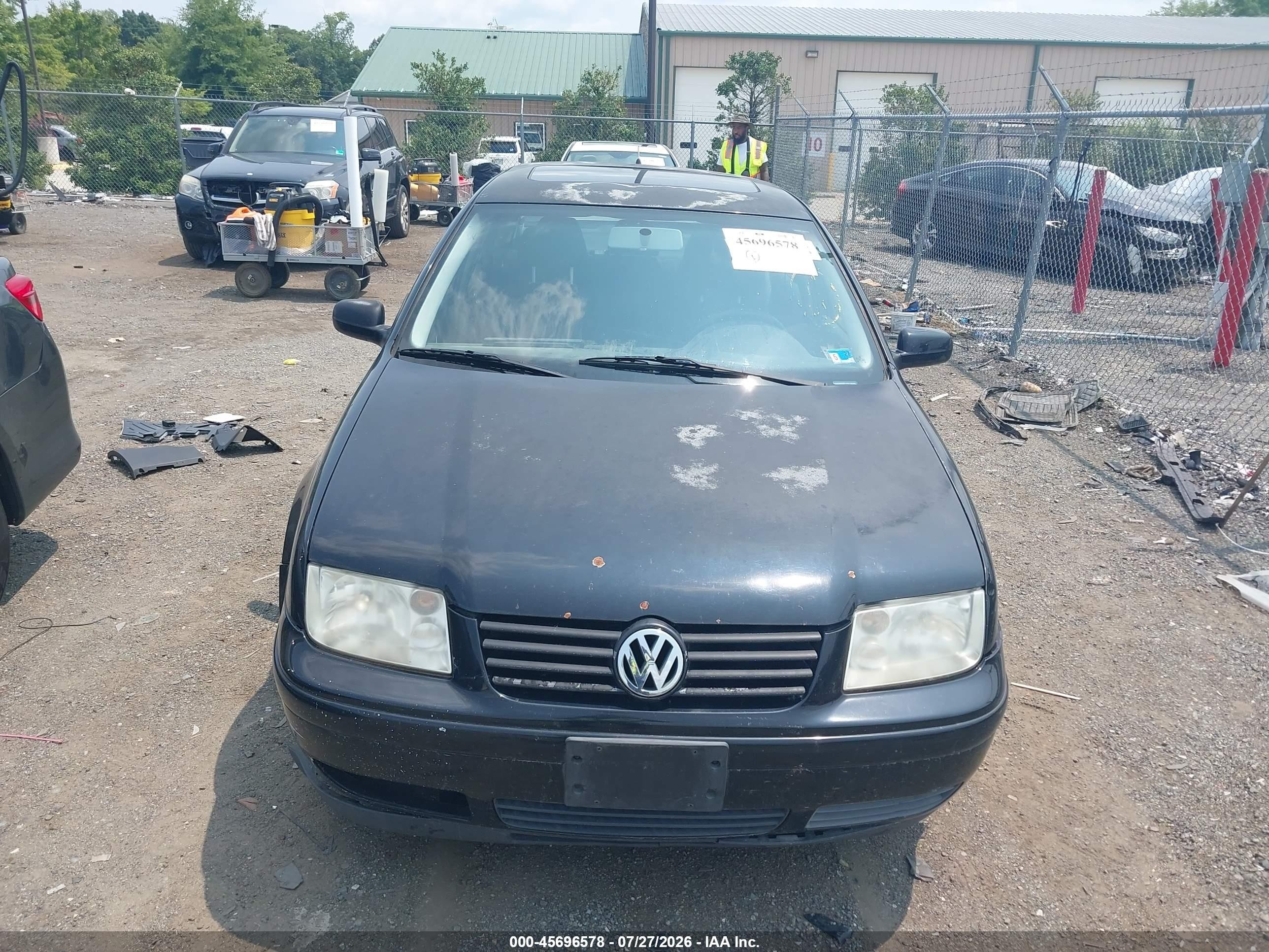 2001 Volkswagen Jetta Gls 1.8l Turbo Black vin: 3VWSD69M01M218280