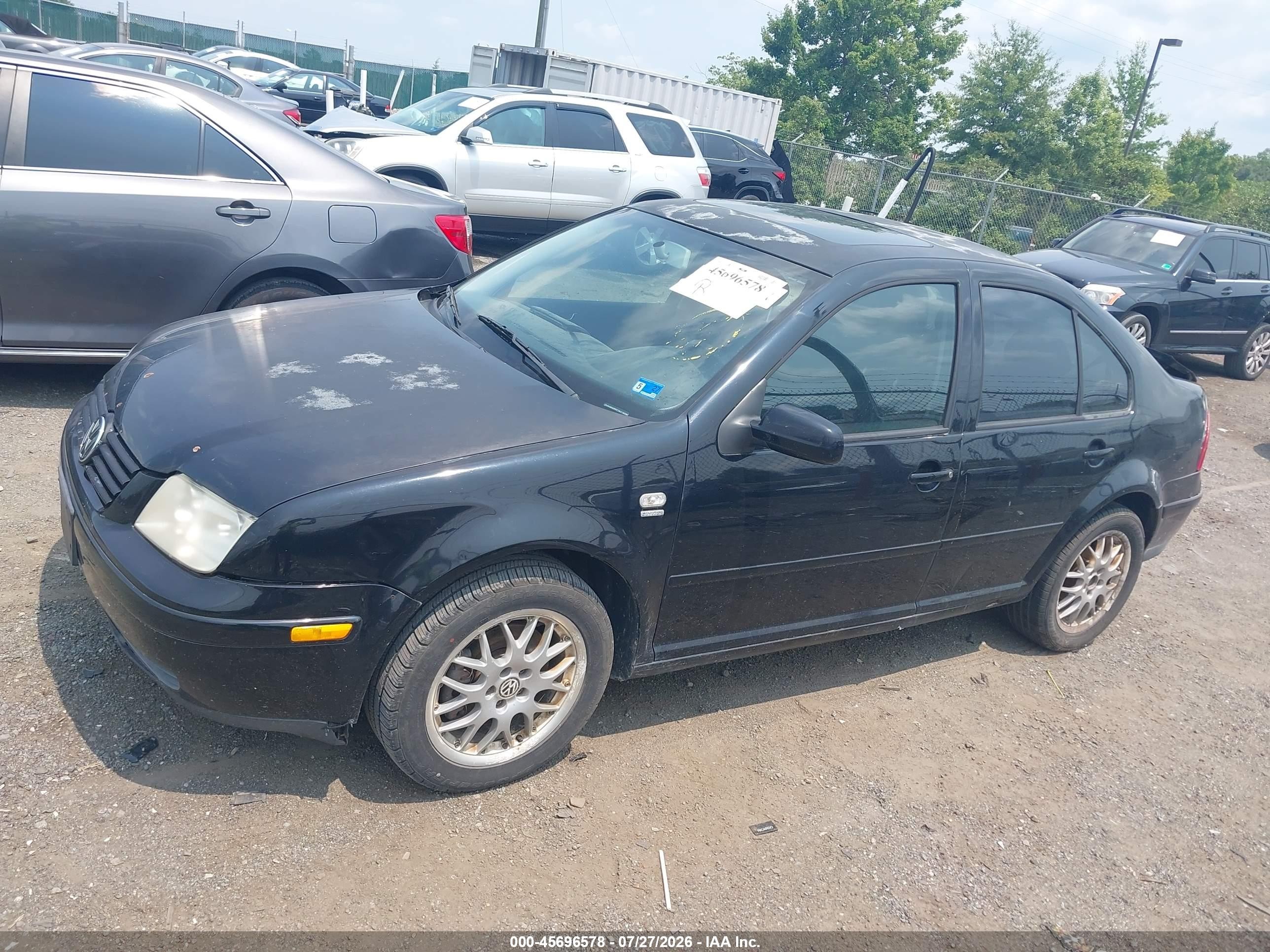 2001 Volkswagen Jetta Gls 1.8l Turbo Black vin: 3VWSD69M01M218280