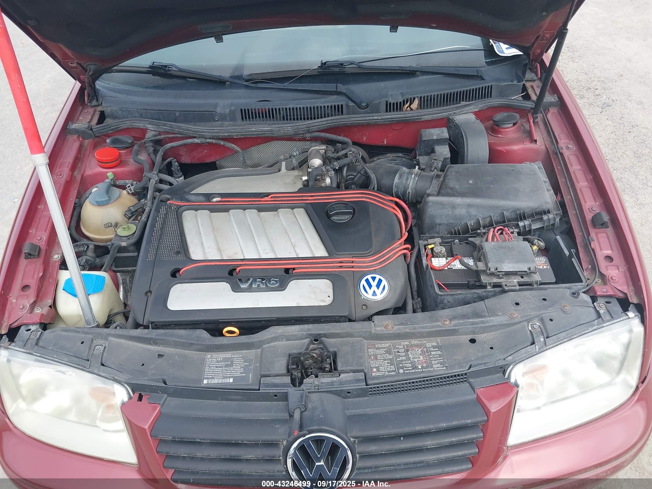 2000 Volkswagen Jetta Gls Vr6 Красный vin: 3VWSE29M5YM024554