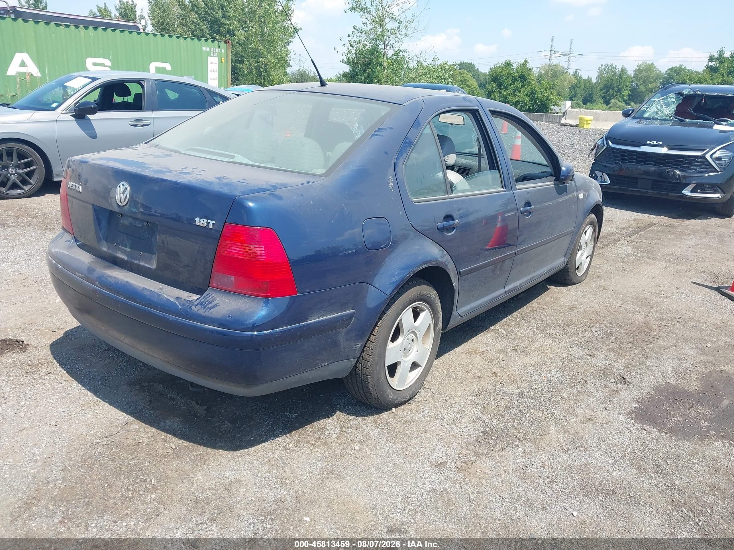 2002 Volkswagen Jetta Gls 1.8l Blue vin: 3VWSE69M82M062147