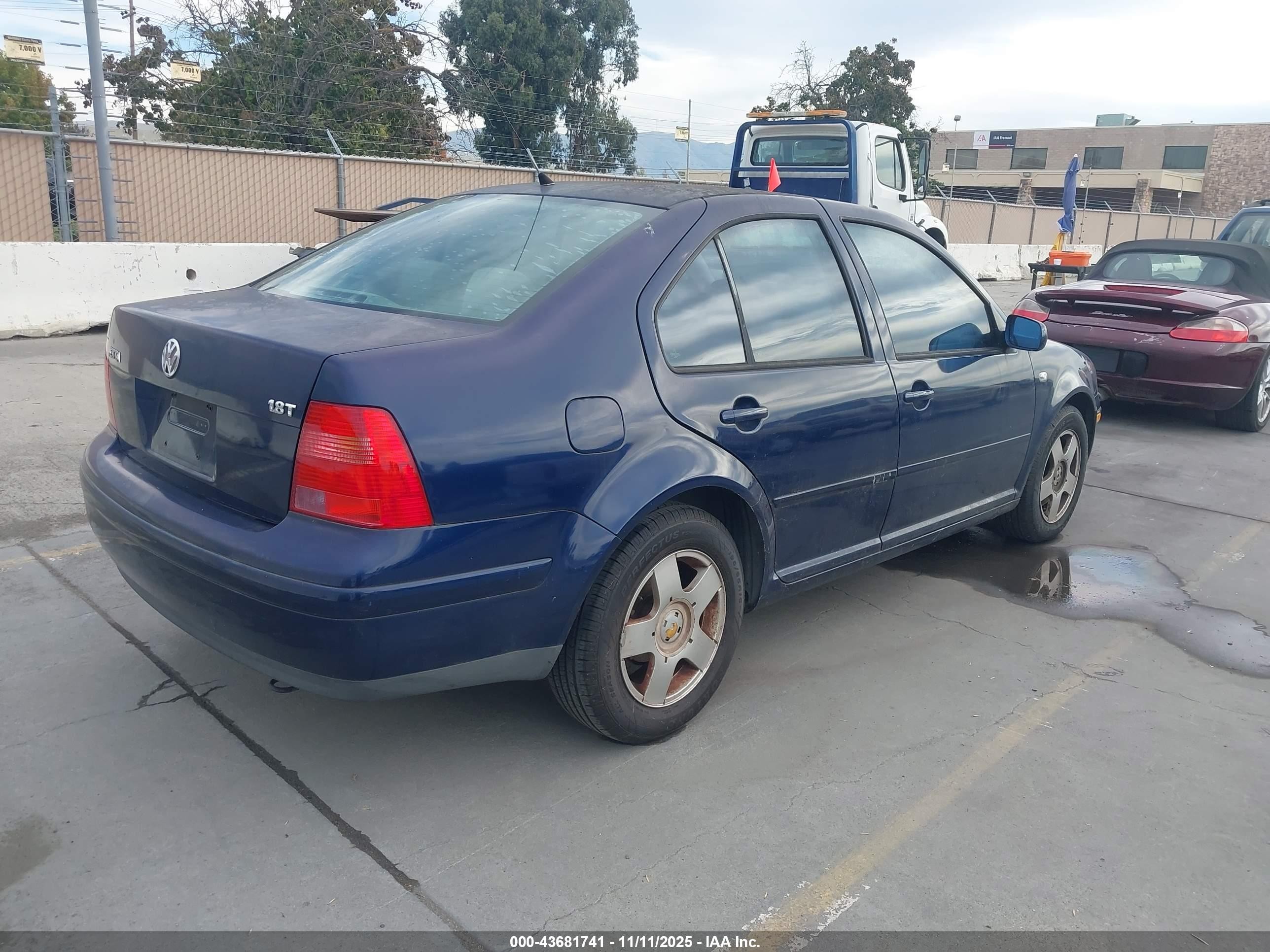 2002 Volkswagen Jetta Gls 1.8l Dark Blue vin: 3VWSE69M92M036396
