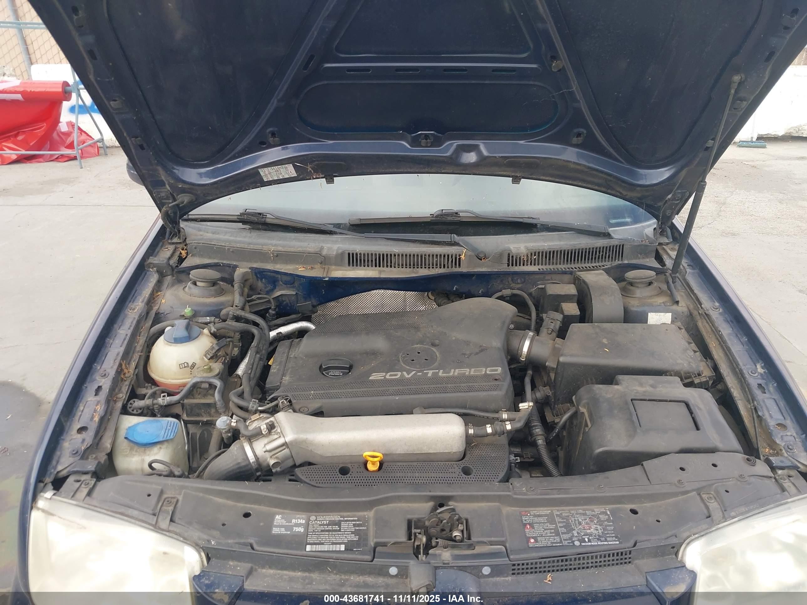 2002 Volkswagen Jetta Gls 1.8l Dark Blue vin: 3VWSE69M92M036396