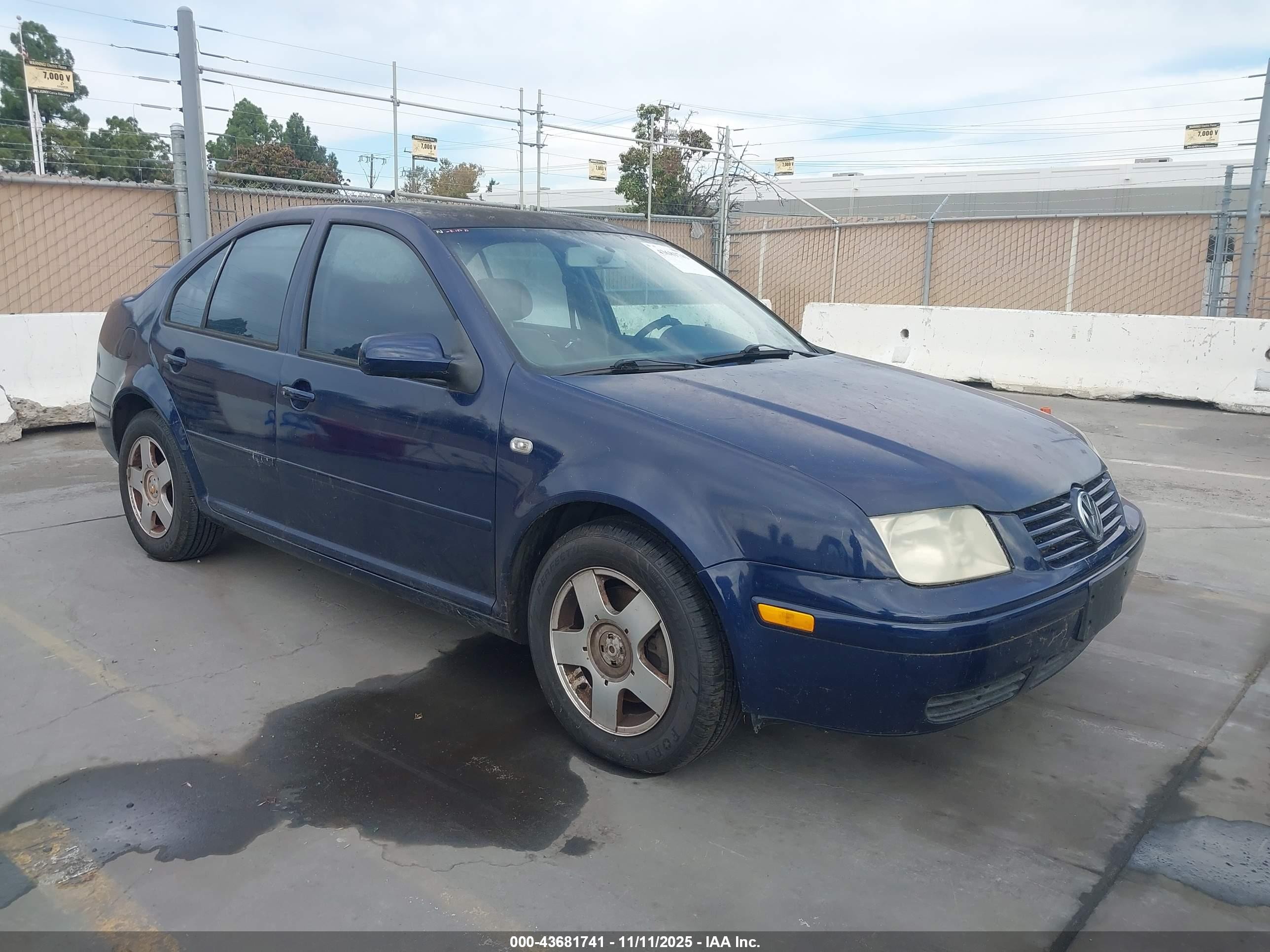 2002 Volkswagen Jetta Gls 1.8l Dark Blue vin: 3VWSE69M92M036396