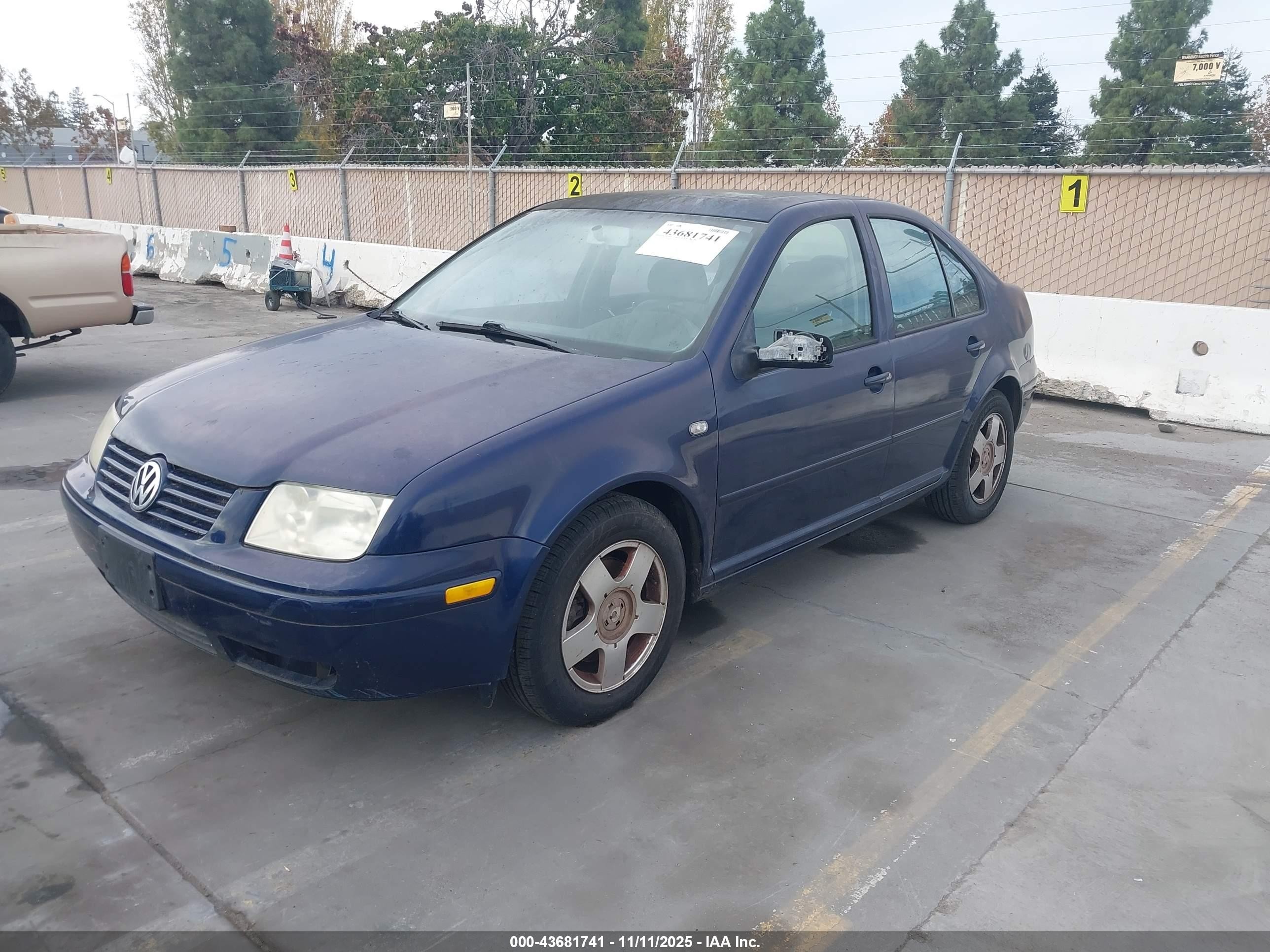 2002 Volkswagen Jetta Gls 1.8l Dark Blue vin: 3VWSE69M92M036396