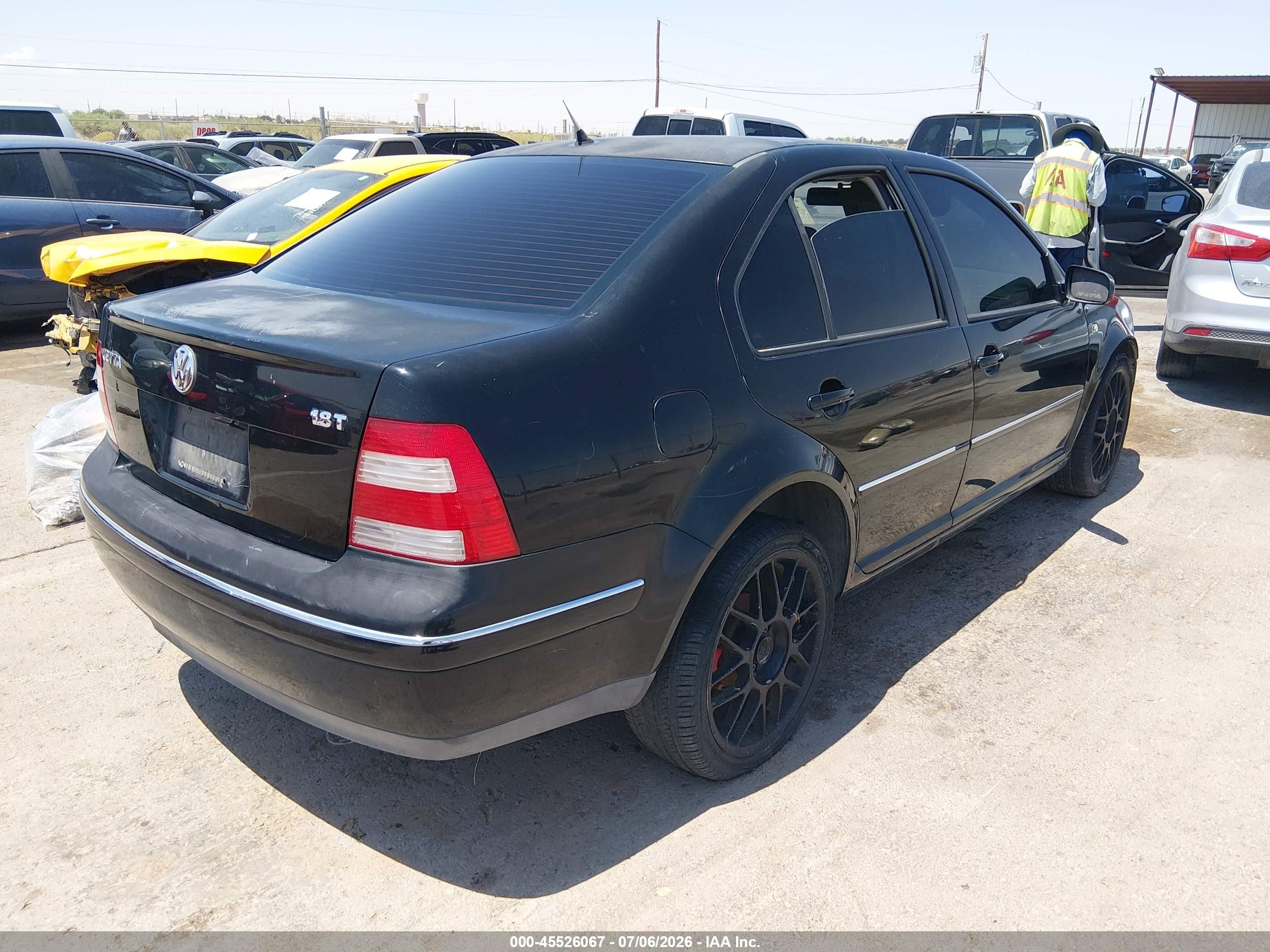 2004 Volkswagen Jetta Gls 1.8t Black vin: 3VWSE69MX4M097064