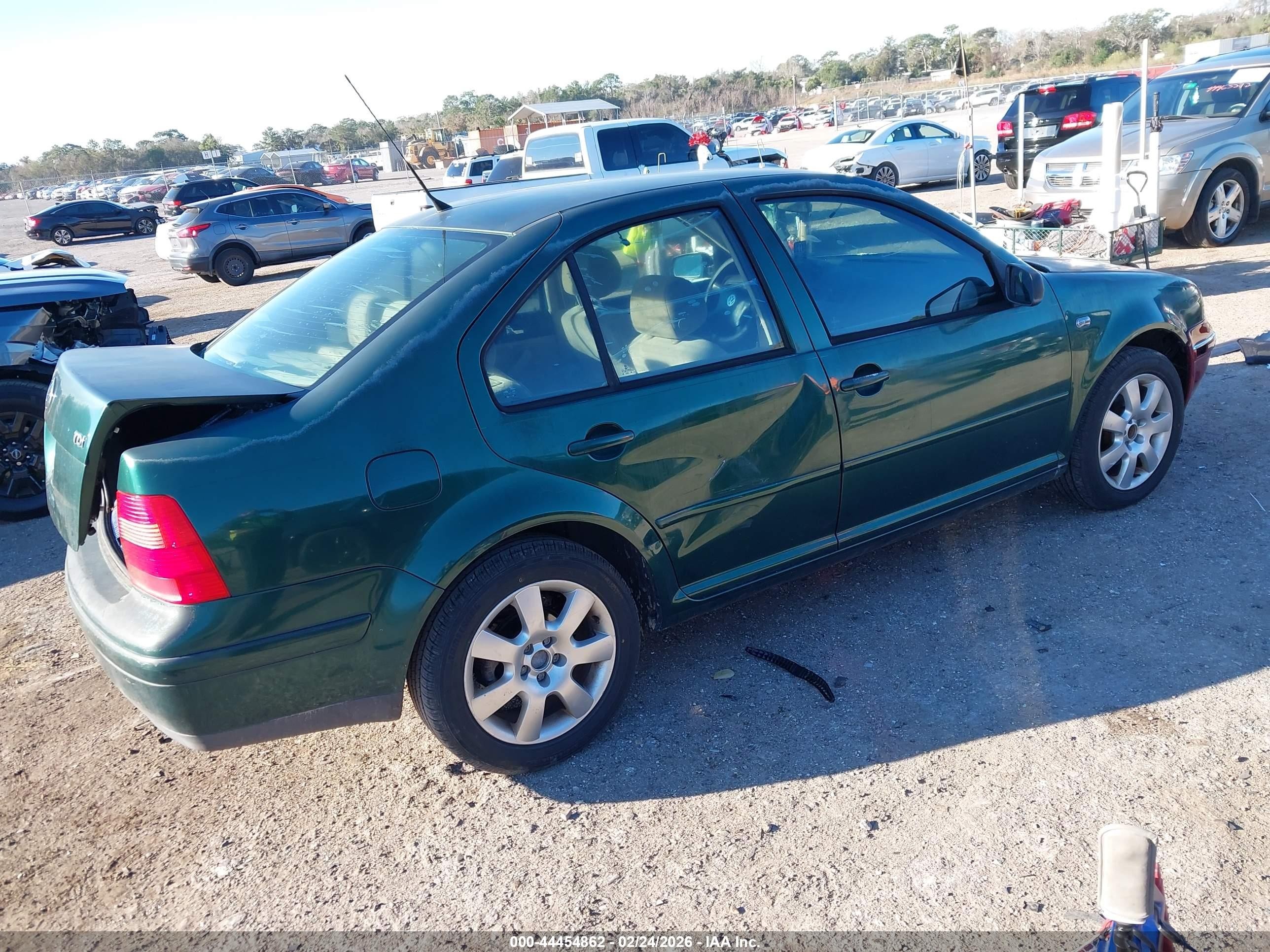 1999 Volkswagen Jetta Gls Tdi Green vin: 3VWSF29M3XM081606
