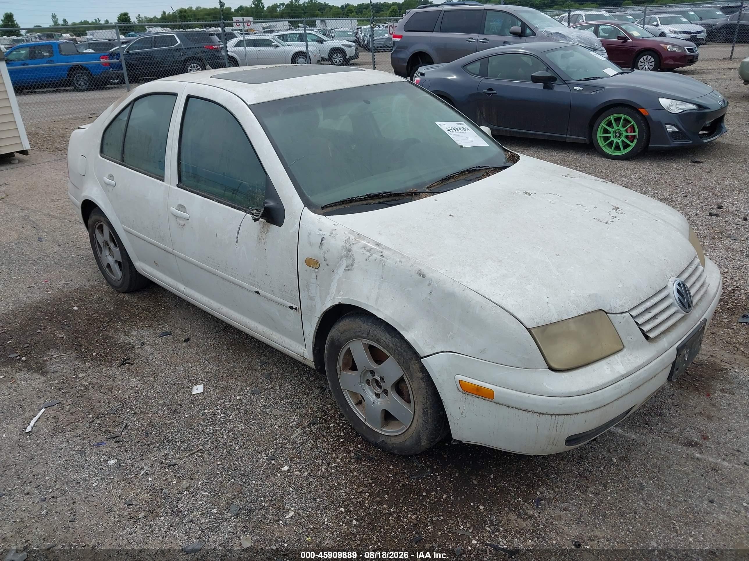 2000 Volkswagen Jetta Gls Tdi White vin: 3VWSF29M3YM039762