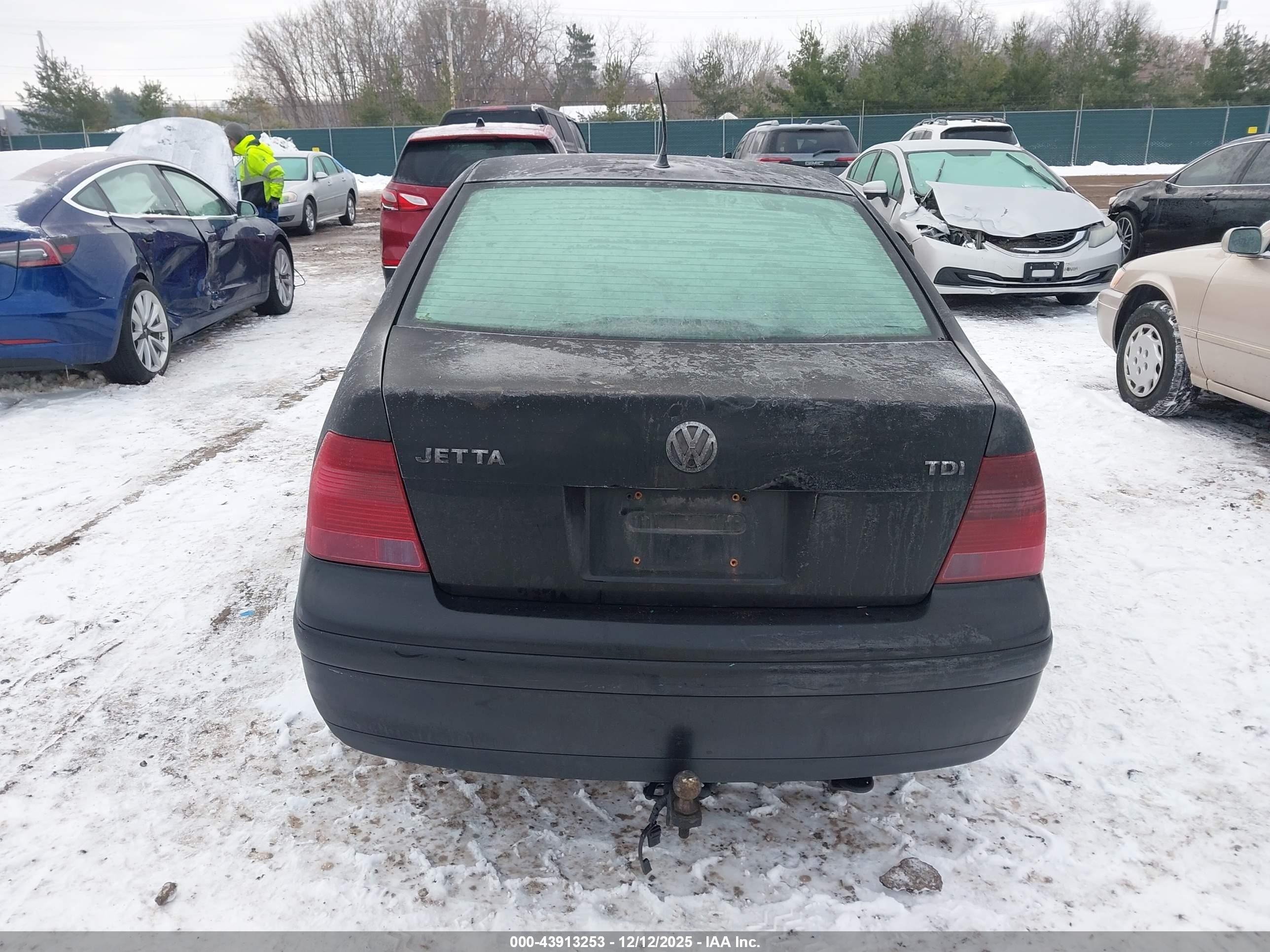 2000 Volkswagen Jetta Gls Tdi Black vin: 3VWSF29M3YM150747
