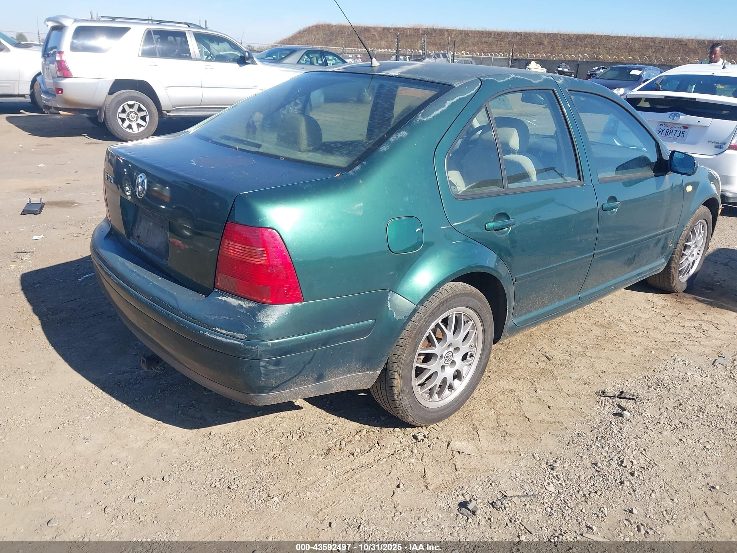 2000 Volkswagen Jetta Gls Tdi Green vin: 3VWSF29M5YM007900