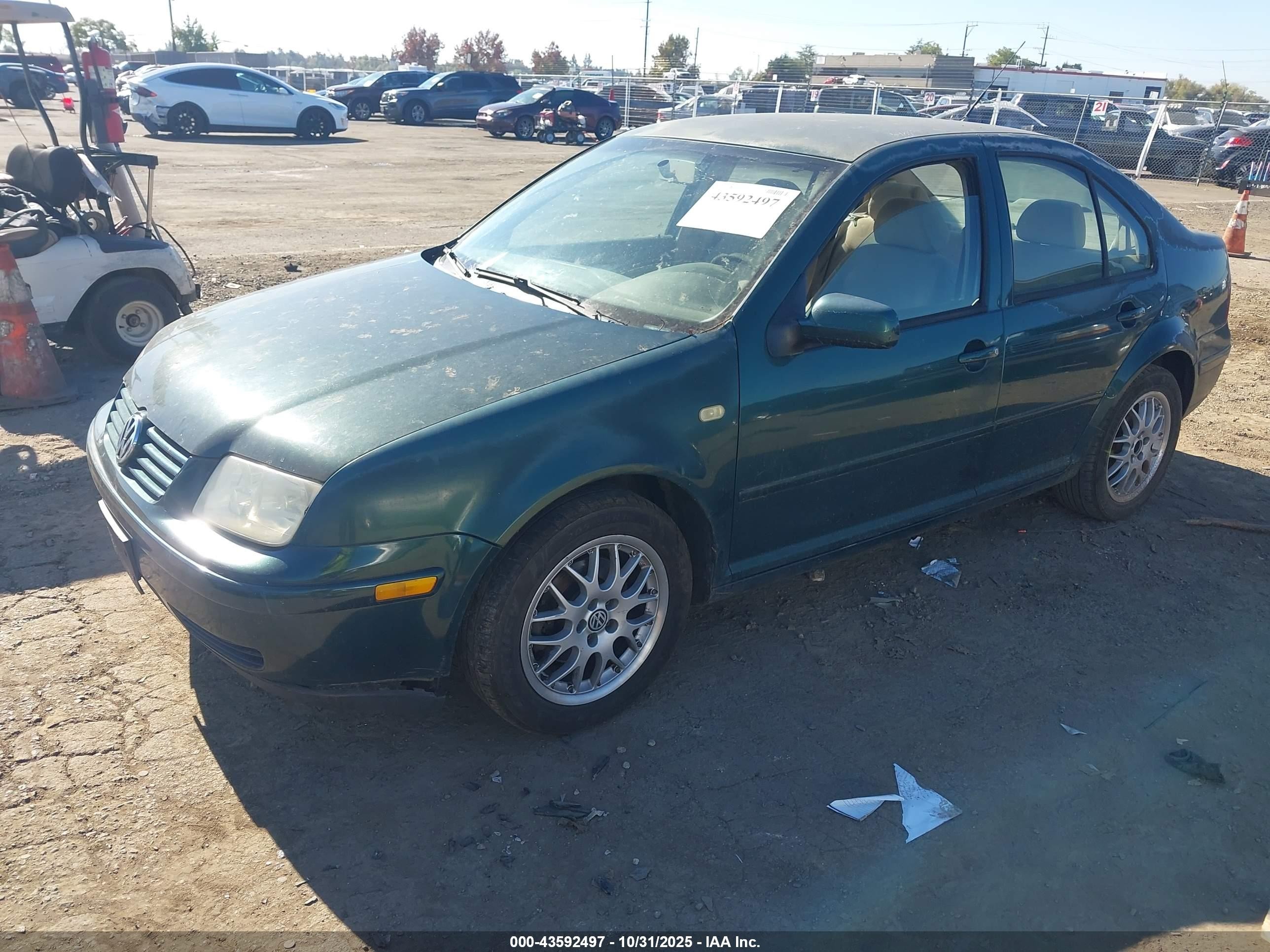 2000 Volkswagen Jetta Gls Tdi Green vin: 3VWSF29M5YM007900