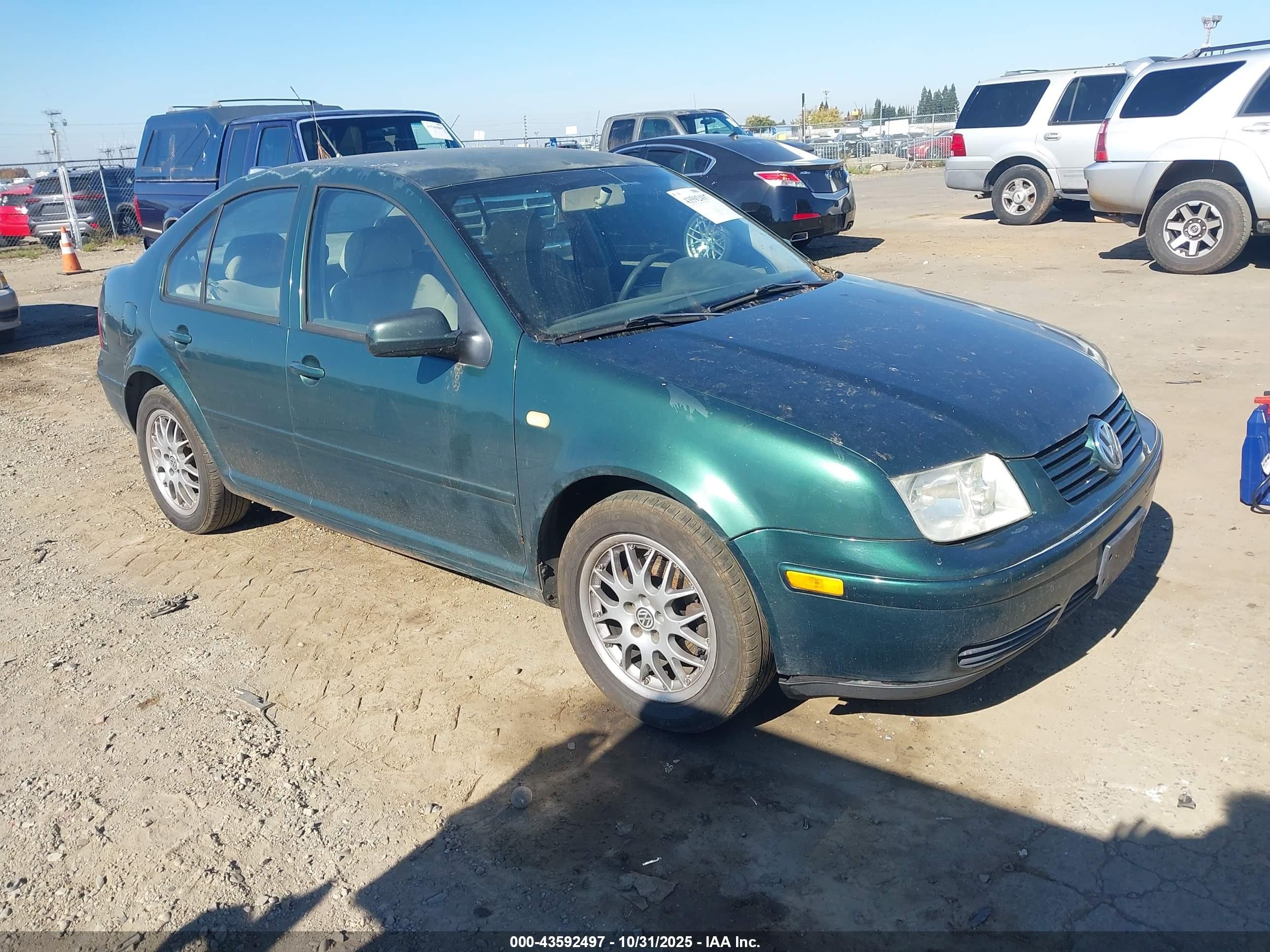 2000 Volkswagen Jetta Gls Tdi Green vin: 3VWSF29M5YM007900