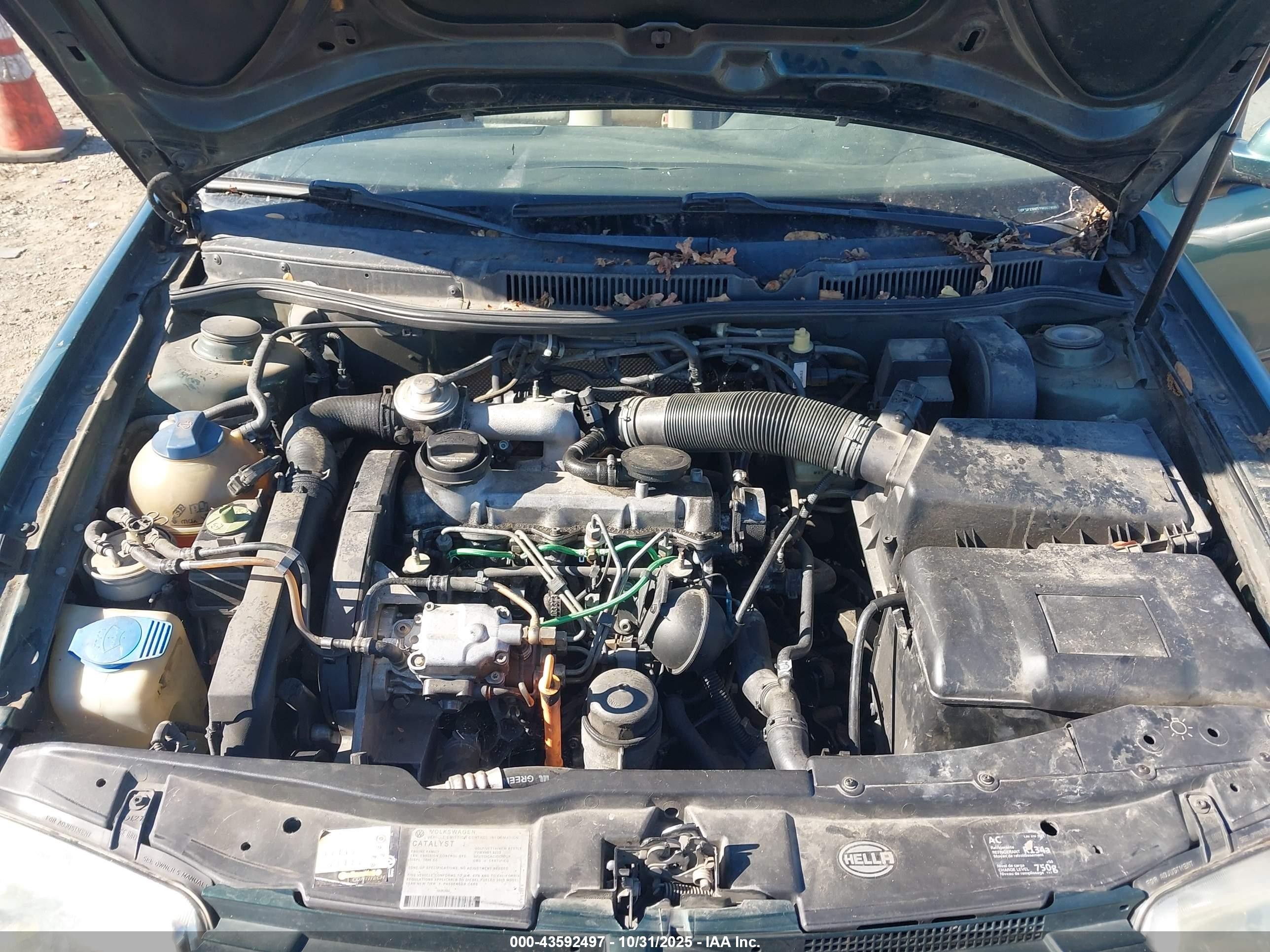 2000 Volkswagen Jetta Gls Tdi Green vin: 3VWSF29M5YM007900