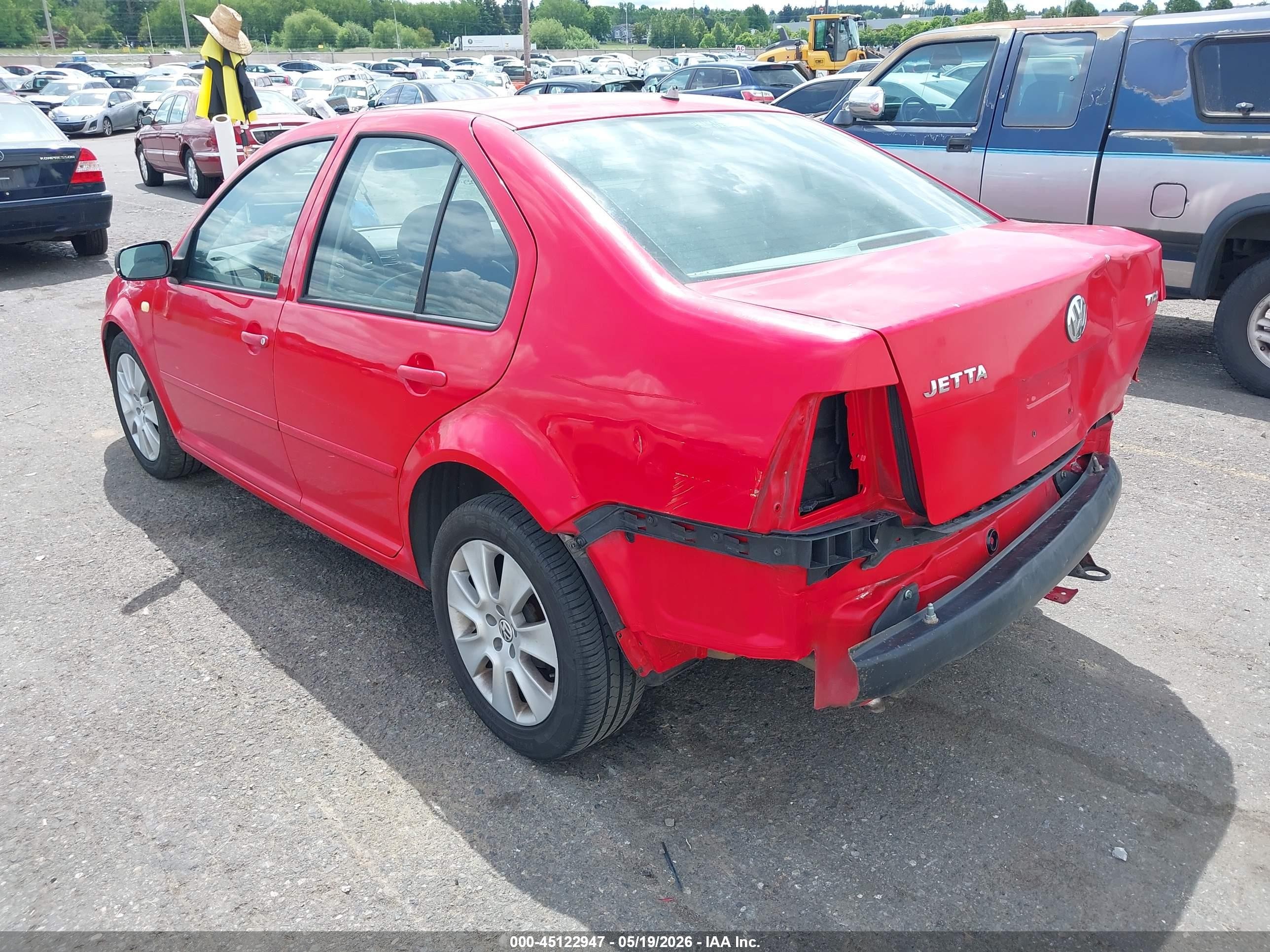 2000 Volkswagen Jetta Gls Tdi Red vin: 3VWSF29M5YM048043