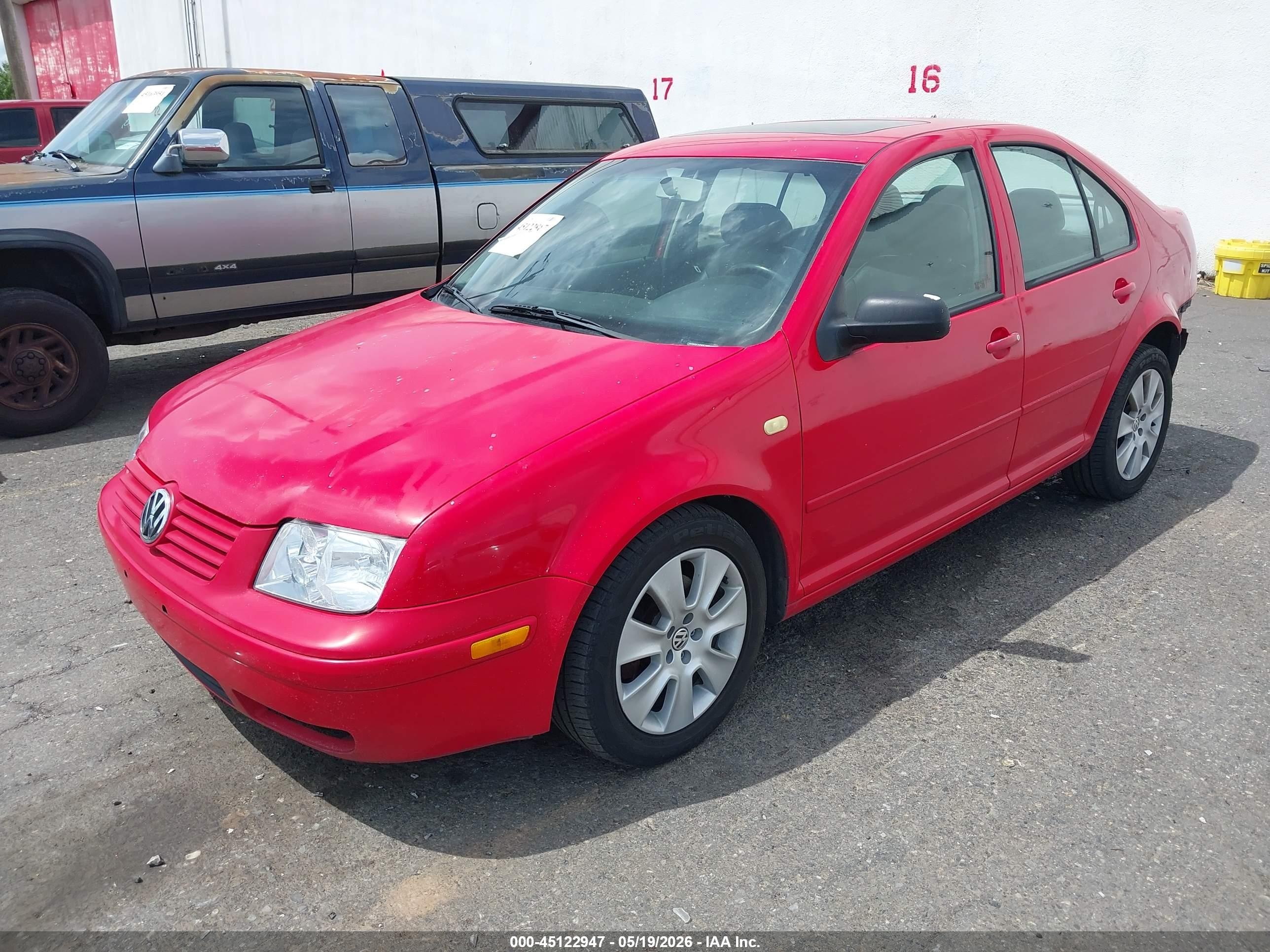 2000 Volkswagen Jetta Gls Tdi Red vin: 3VWSF29M5YM048043