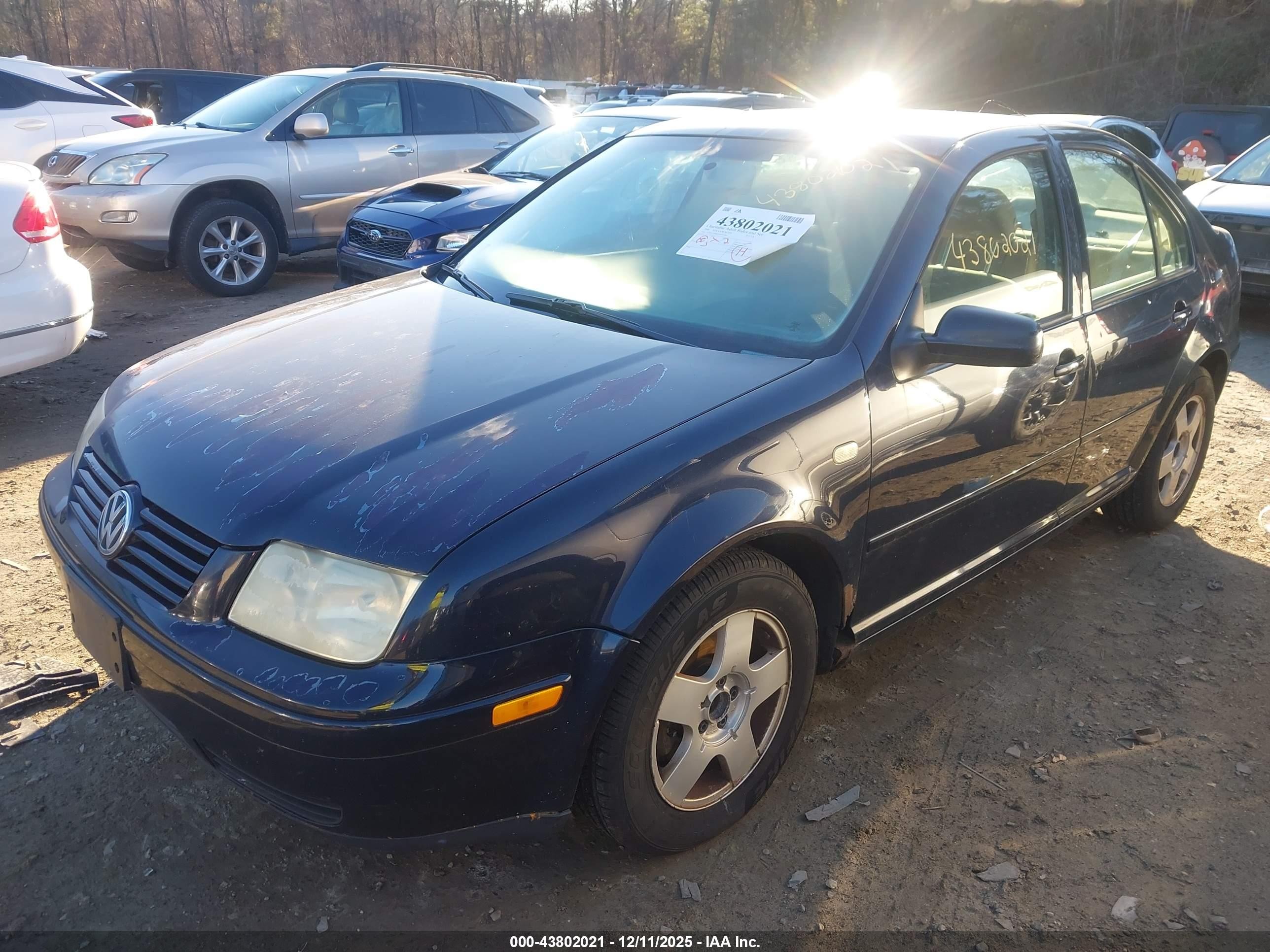 2000 Volkswagen Jetta Gls Tdi Blue vin: 3VWSF29M6YM095968