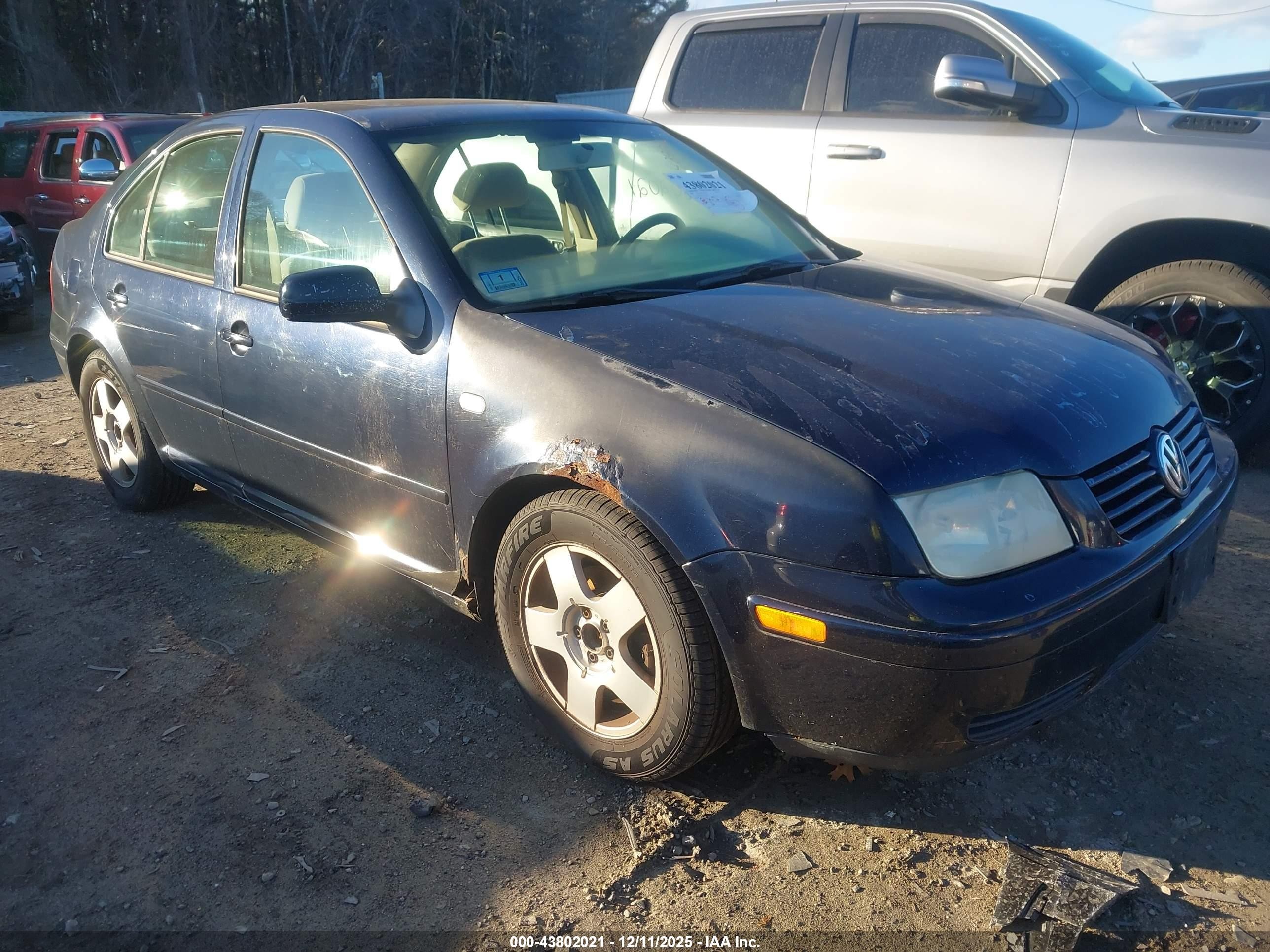 2000 Volkswagen Jetta Gls Tdi Blue vin: 3VWSF29M6YM095968