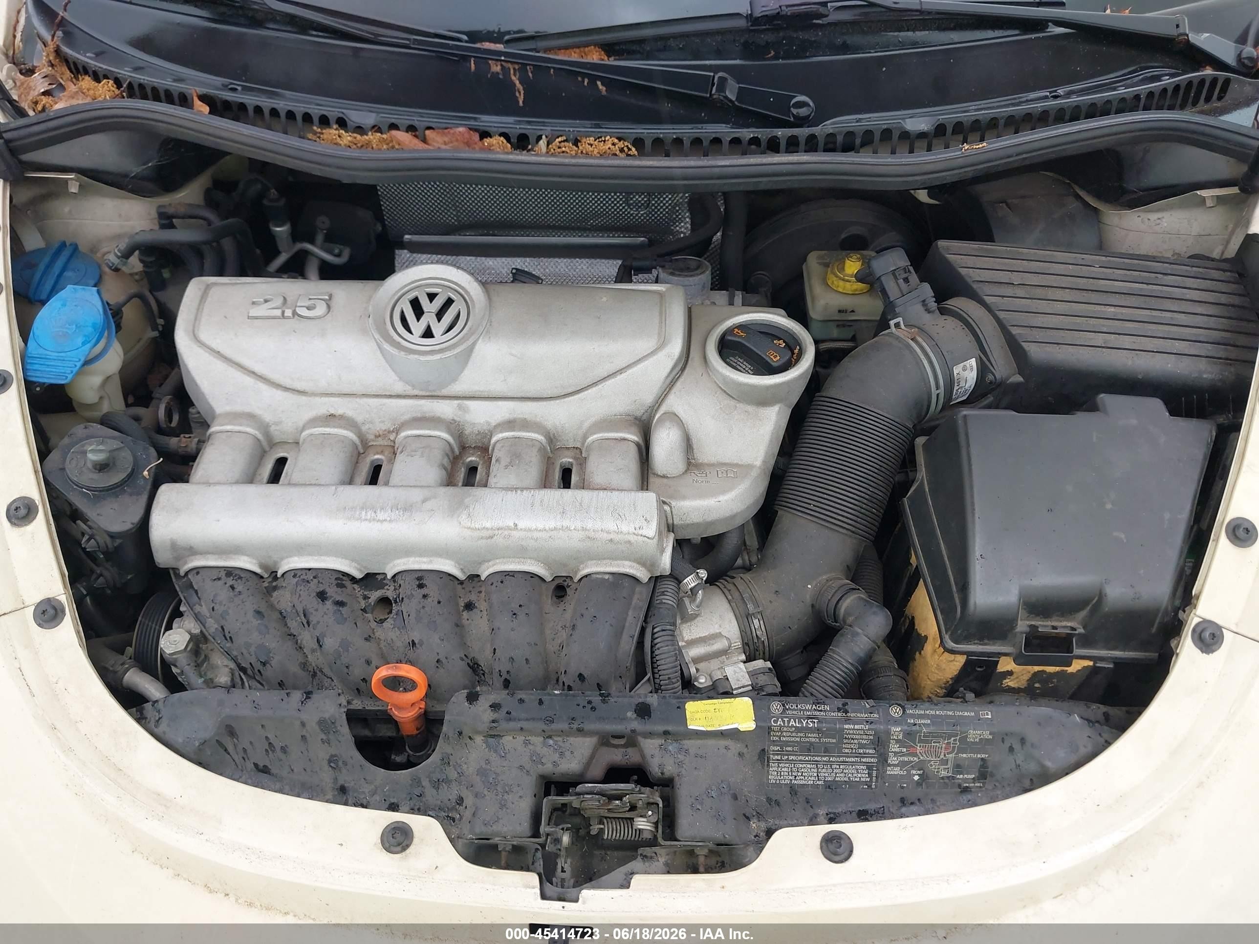 2007 Volkswagen New Beetle 2.5 Beige vin: 3VWSF31Y07M408001