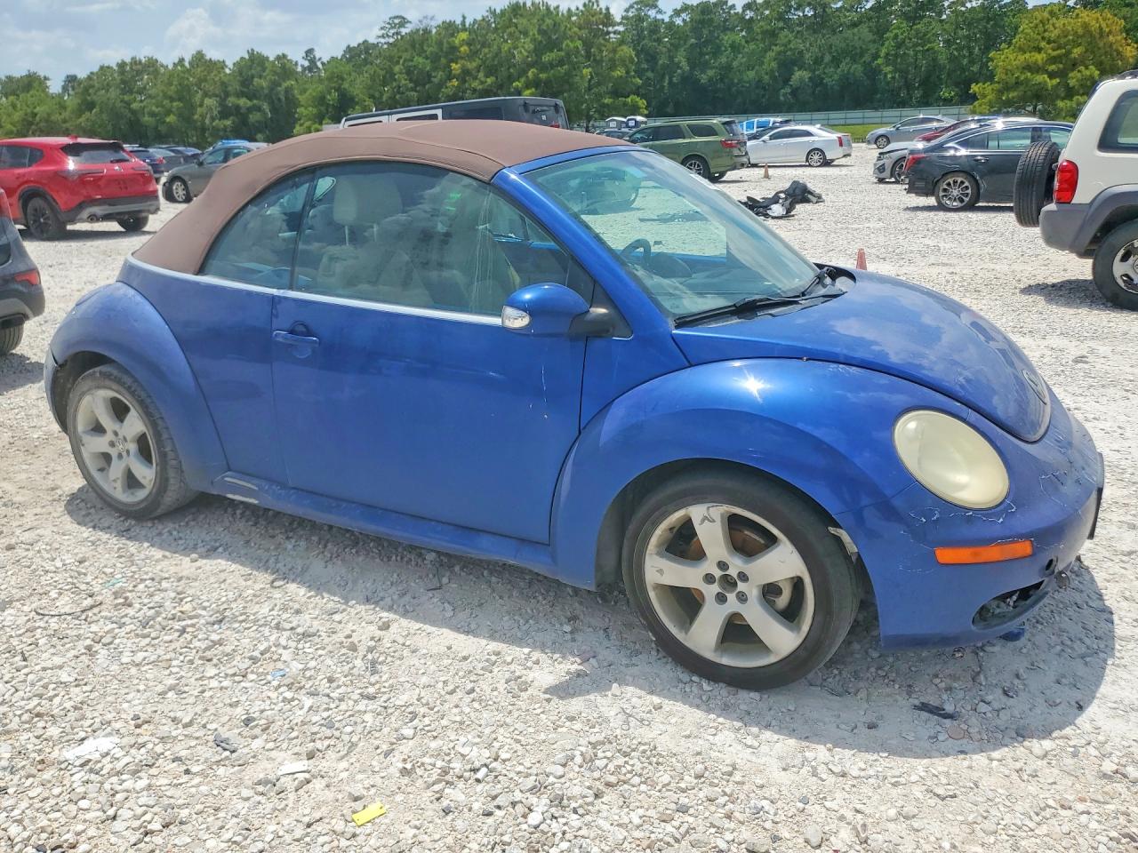 2007 Volkswagen New Beetle Convertible Option Package 2 Blue vin: 3VWSF31Y17M419427