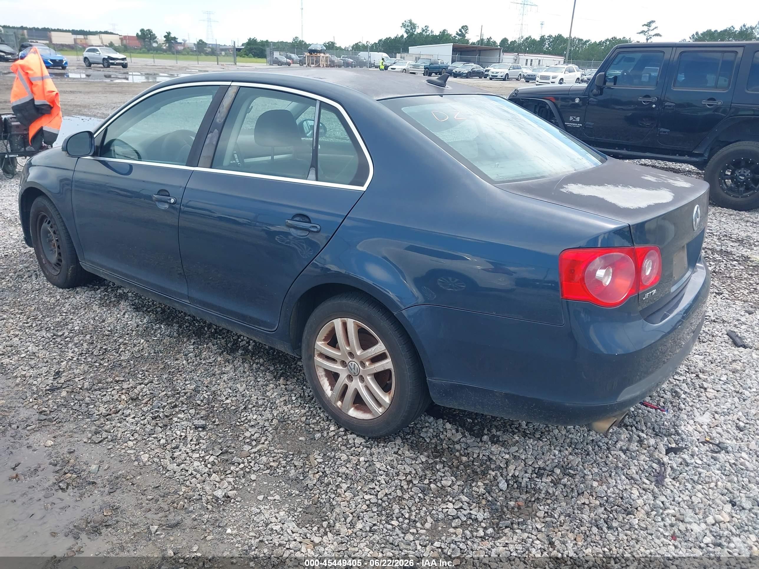 2007 Volkswagen Jetta 2.5 Blue vin: 3VWSF71K17M067226