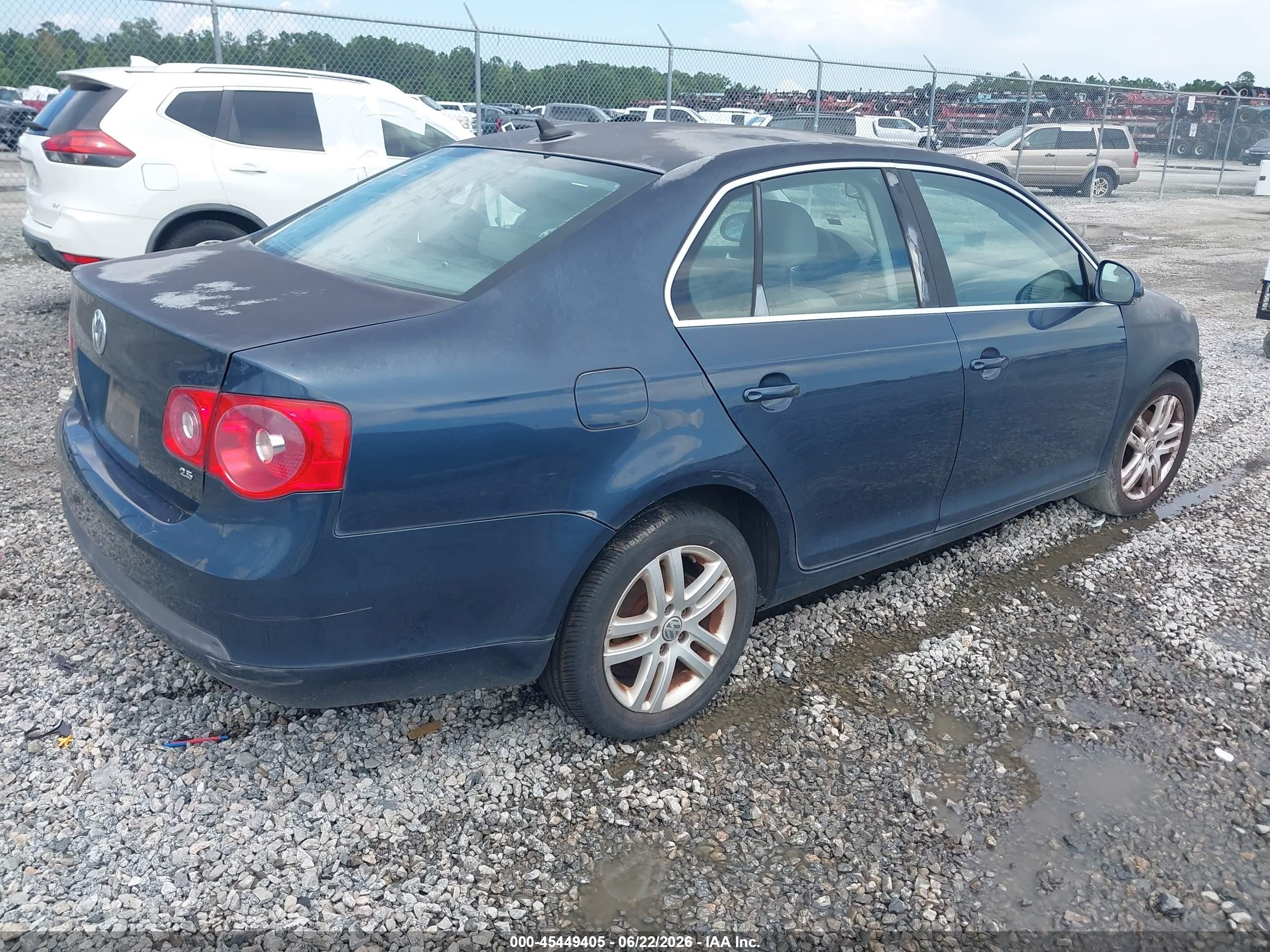 2007 Volkswagen Jetta 2.5 Blue vin: 3VWSF71K17M067226