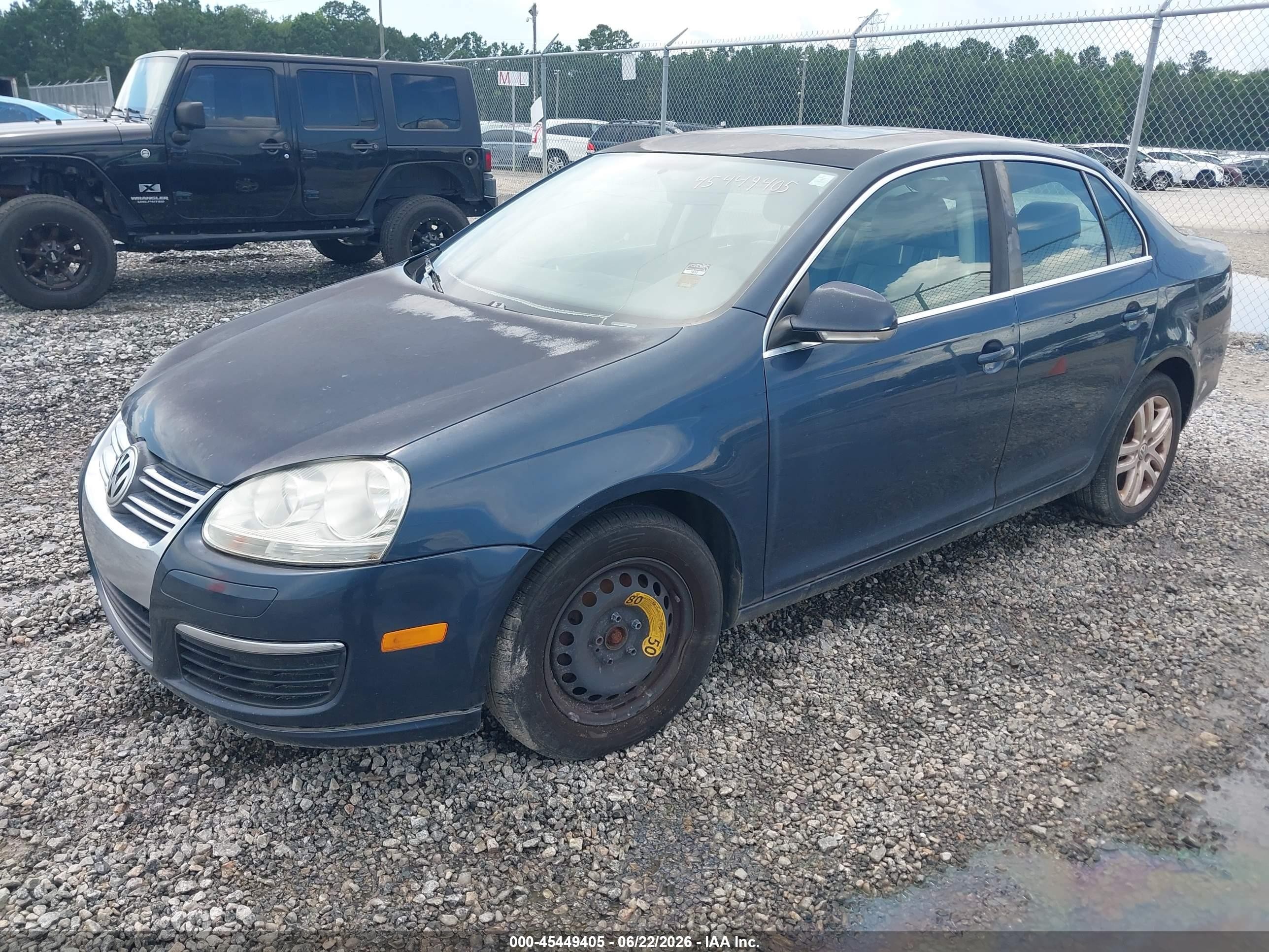 2007 Volkswagen Jetta 2.5 Blue vin: 3VWSF71K17M067226
