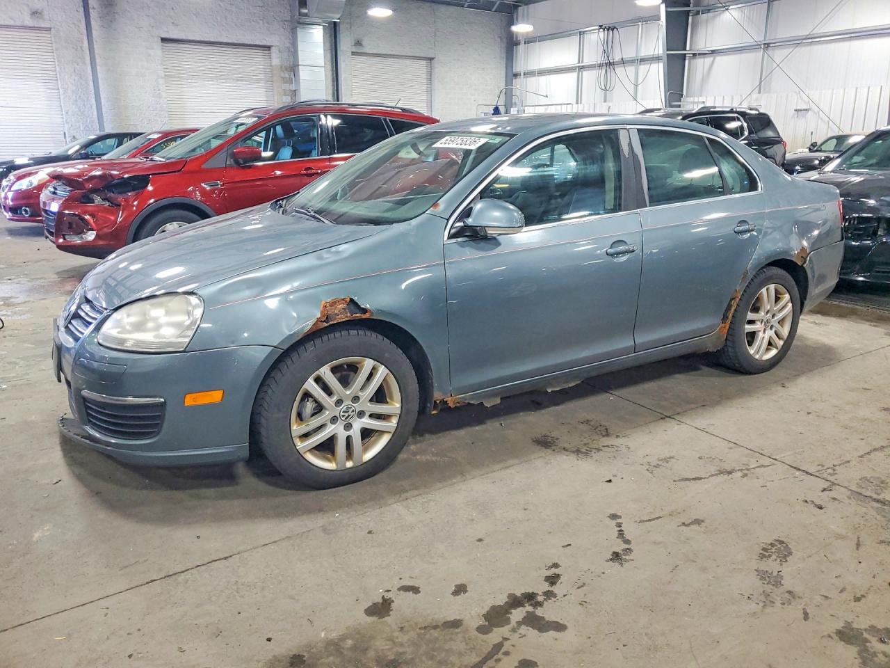 2007 Volkswagen Jetta 2.5 Option Package 1 Blue vin: 3VWSF71K27M148526